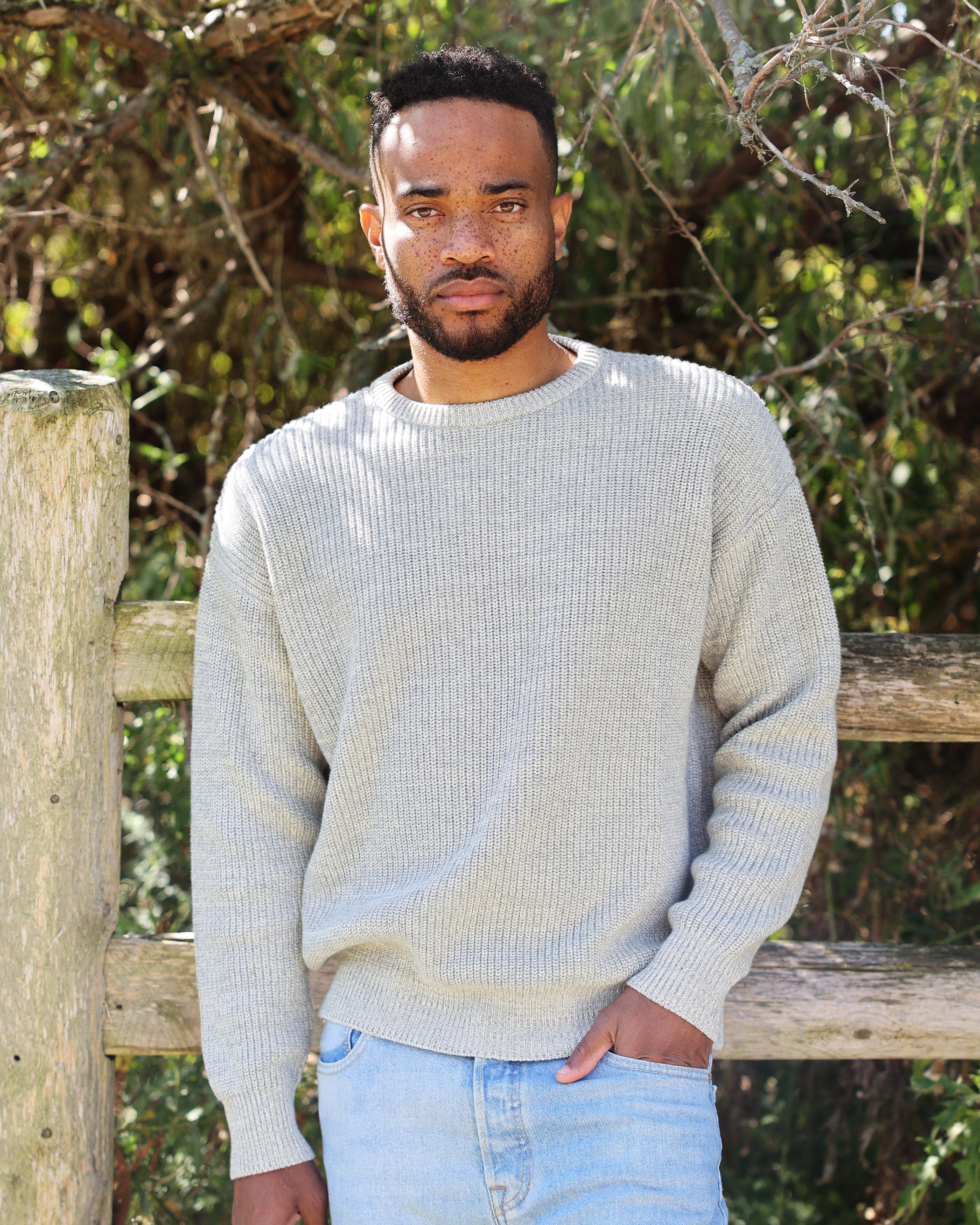 Made in Canada 100% Cotton Cotton Knit Sweater Heather Grey - Unisex - Province of Canada