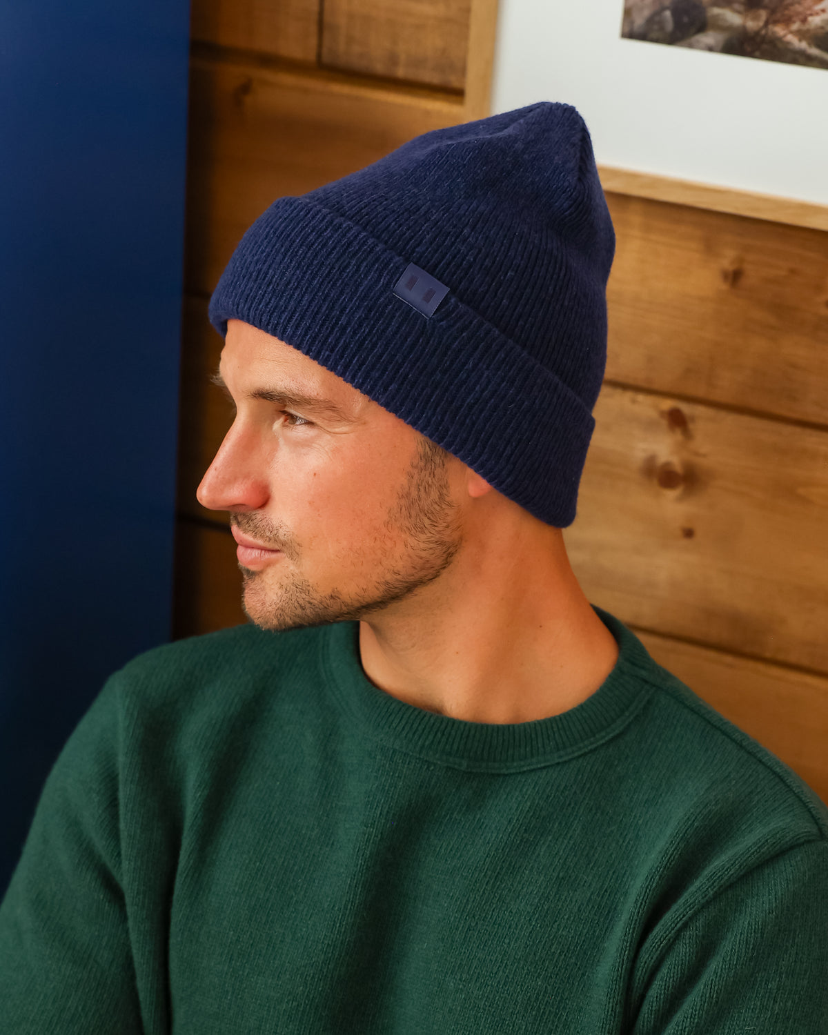 Made in Canada - Cashmere Wool Rib Toque Blue - Province of Canada
