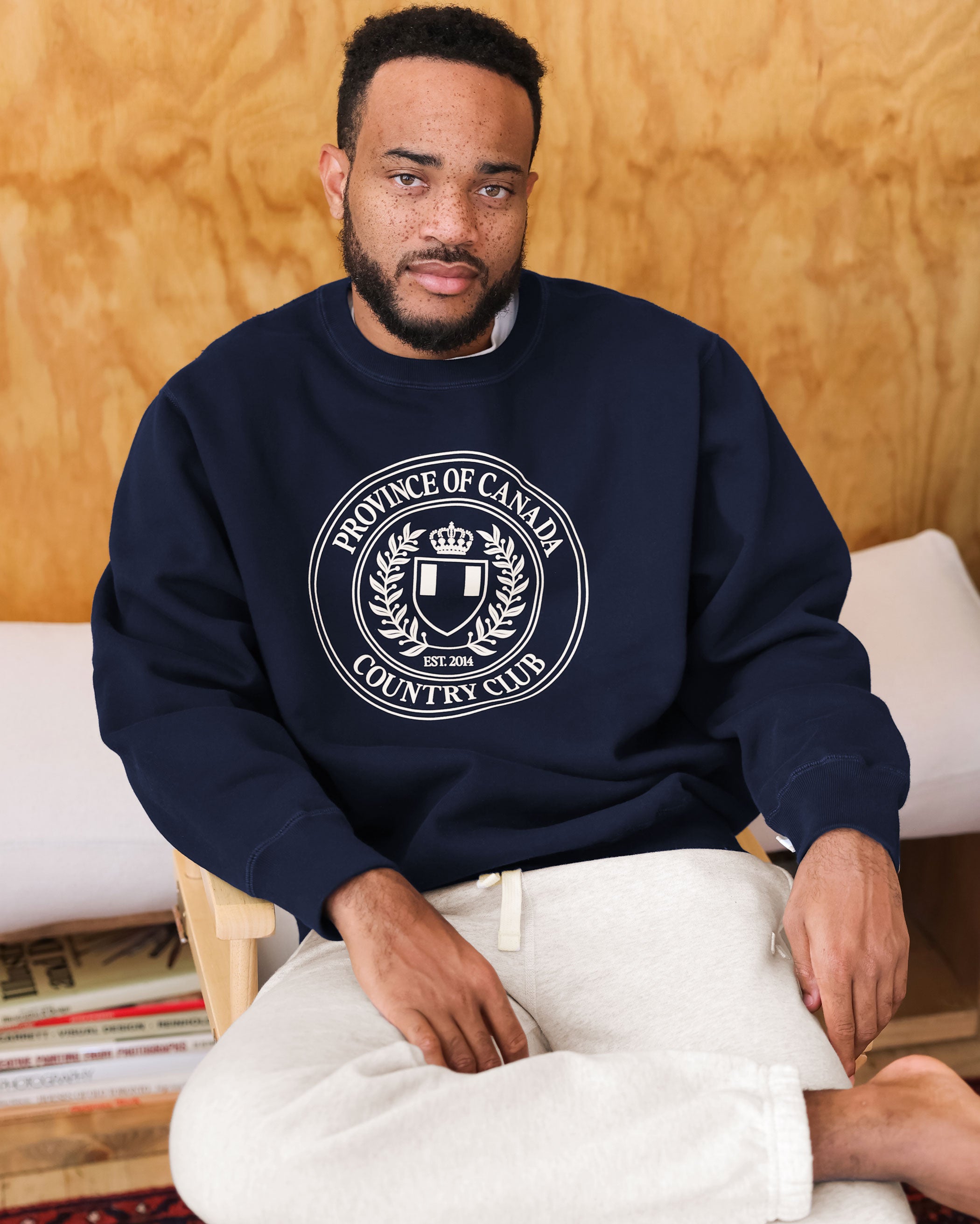 Made in Canada Country Club Fleece Sweatshirt Navy - Unisex - Province of Canada