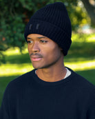 Made in Canada 100% Cotton Flag Cotton Knit Toque Navy - Province of Canada