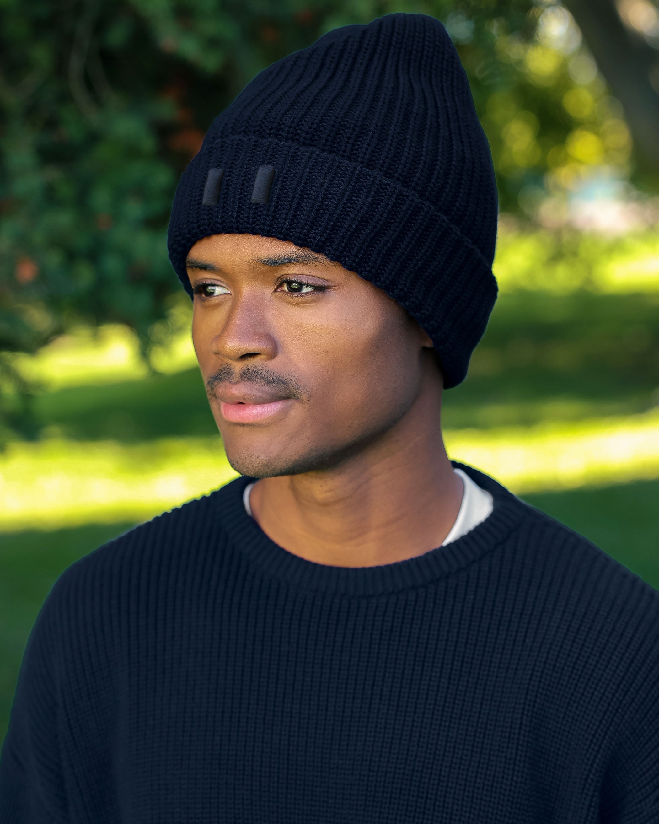 Made in Canada 100% Cotton Flag Cotton Knit Toque Navy - Province of Canada