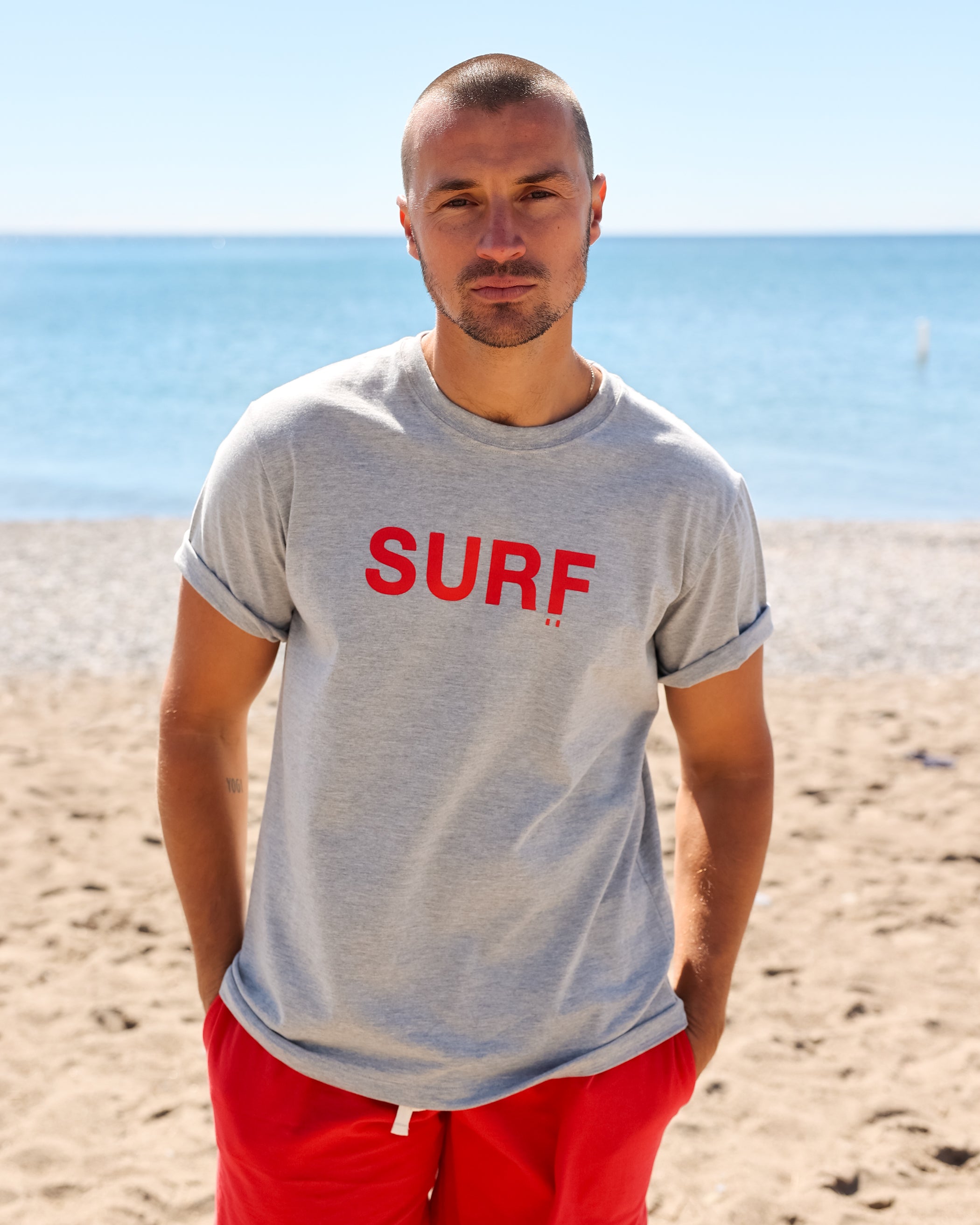 Made in Canada 100% Organic Cotton Surf Tee Heather Grey - Unisex - Province of Canada