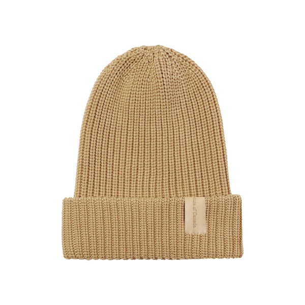 Relaxed Ribbed Cotton Toque Taupe - Province of Canada - Made in Canada