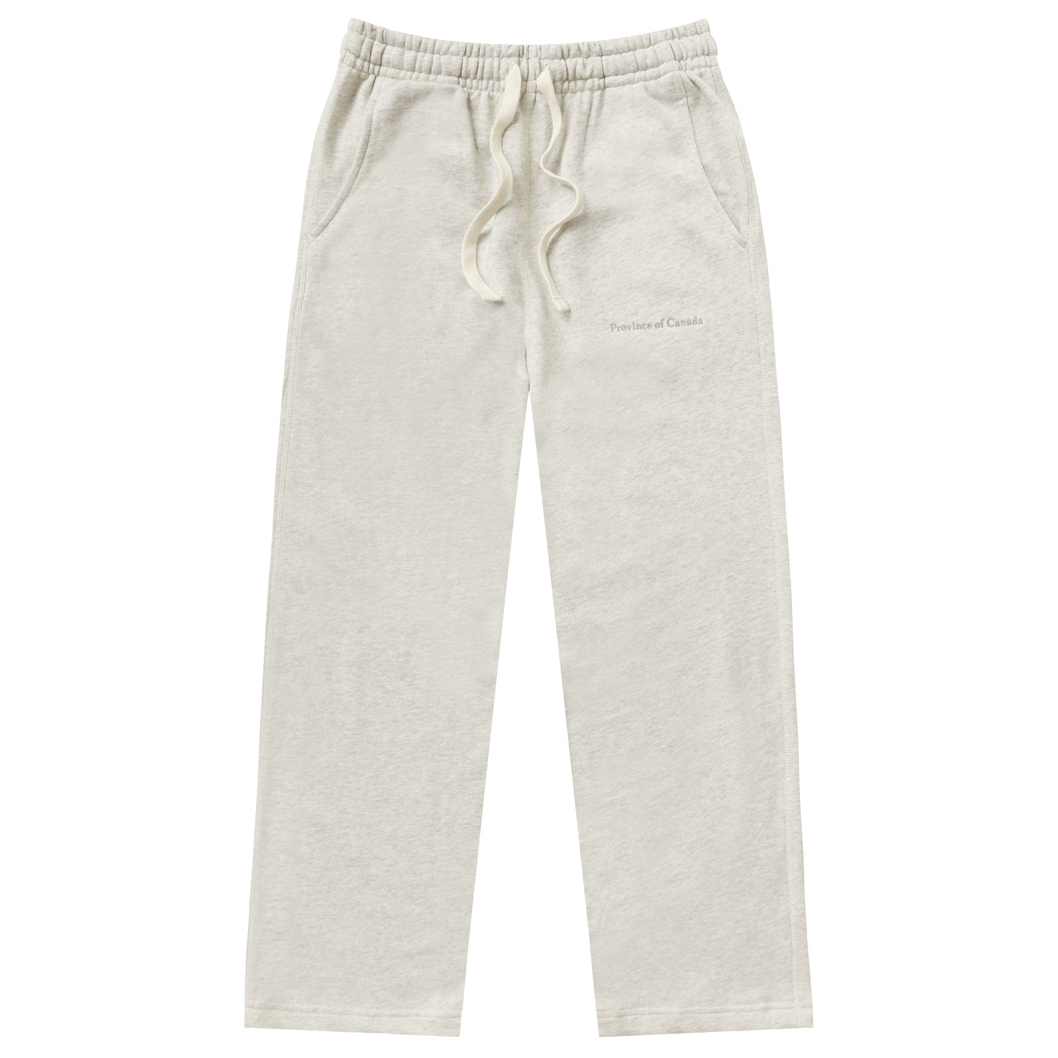 Made in Canada 100% Cotton Wide Leg Cropped French Terry Sweatpant Eggshell - Unisex - Province of Canada