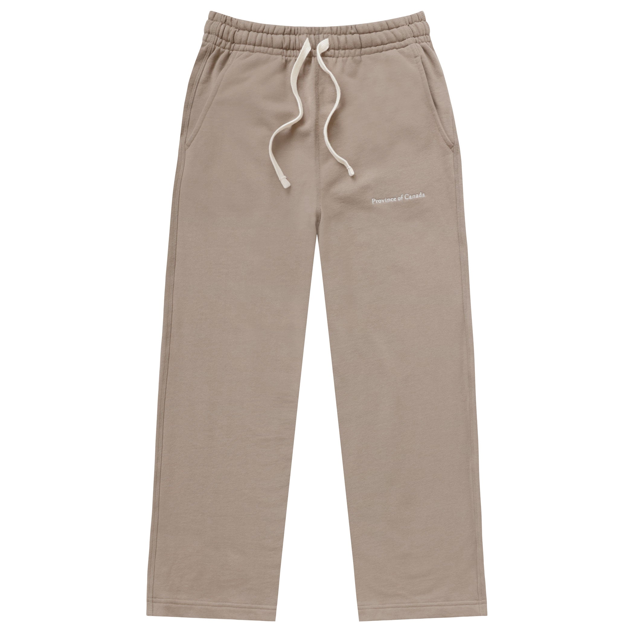 Made in Canada 100% Cotton Wide Leg Cropped French Terry Sweatpant Mocha Brown - Unisex - Province of Canada