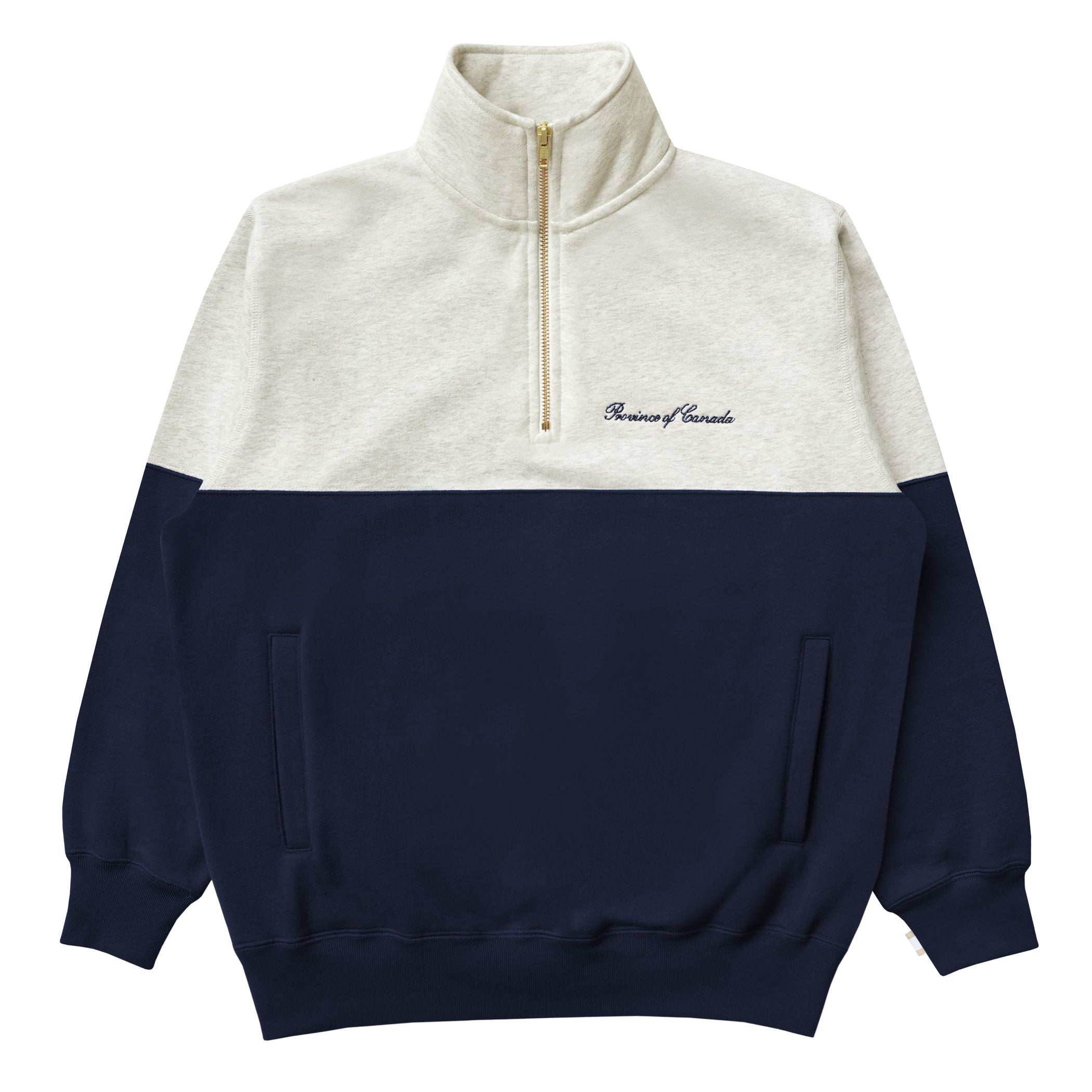 Made in Canada Club Fleece Half Zip Navy - Unisex - Province of Canada