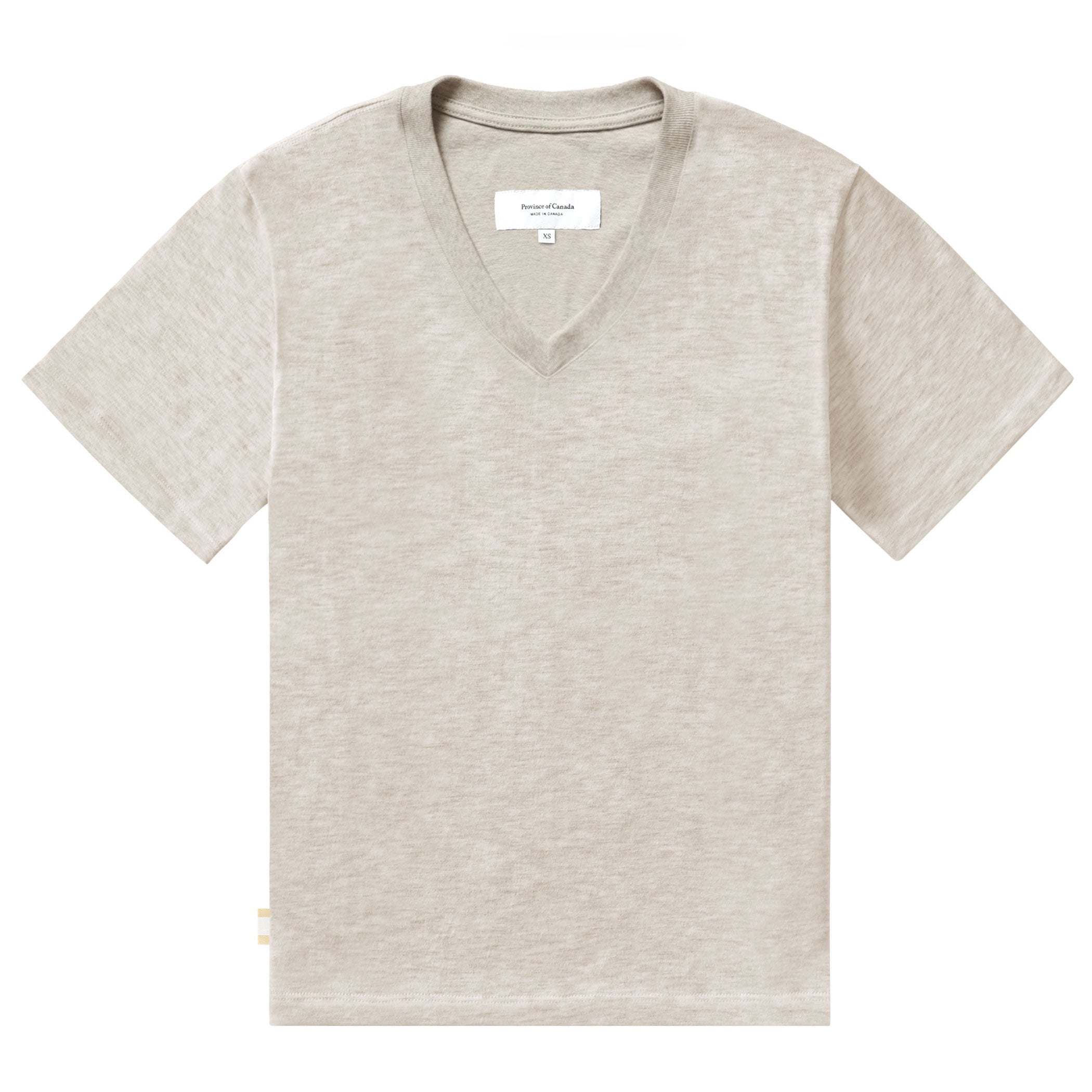 Made in Canada Friday V-Neck Tee Oatmeal 100% Organic Cotton - Province of Canada