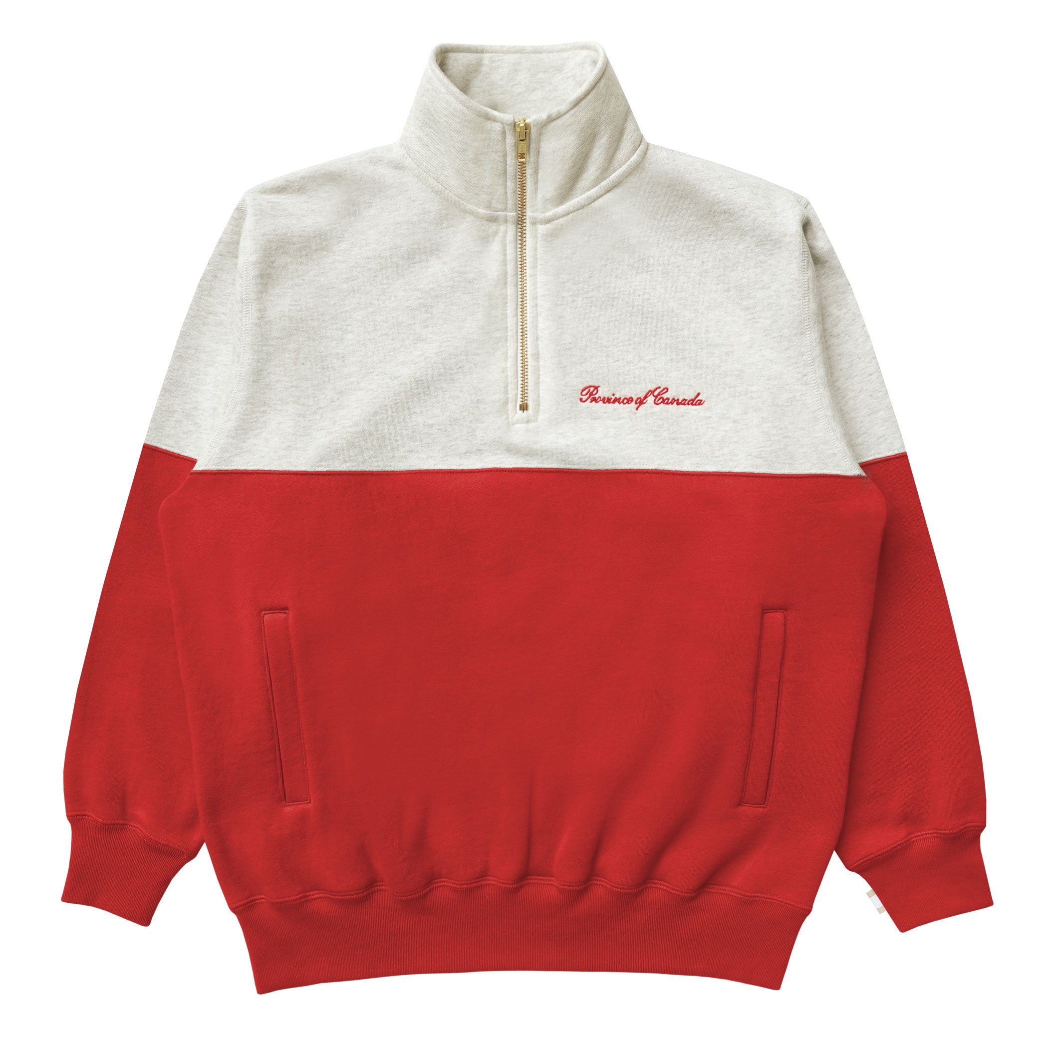 Made in Canada Club Fleece Half Zip Red - Unisex - Province of Canada