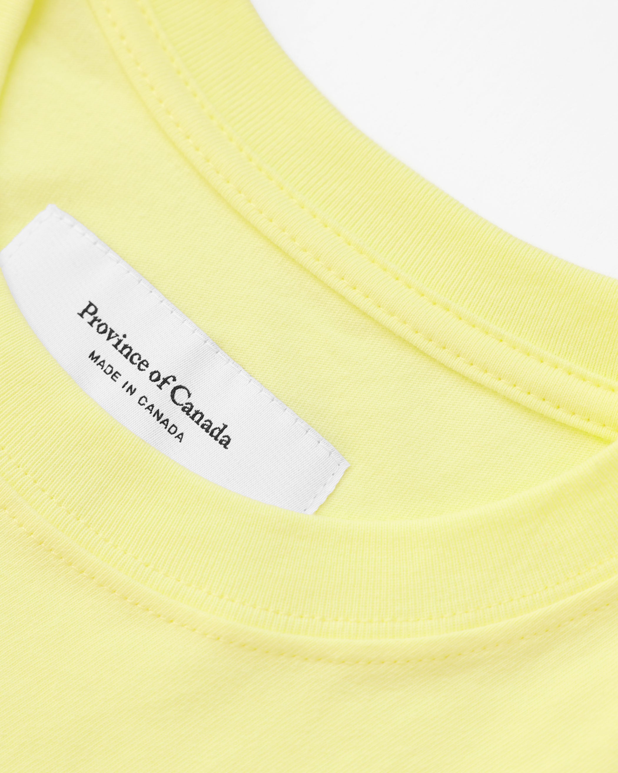 Made in Canada Organic Cotton Canada Day T-Shirt Tee Lemon Yellow - Unisex - Province of Canada