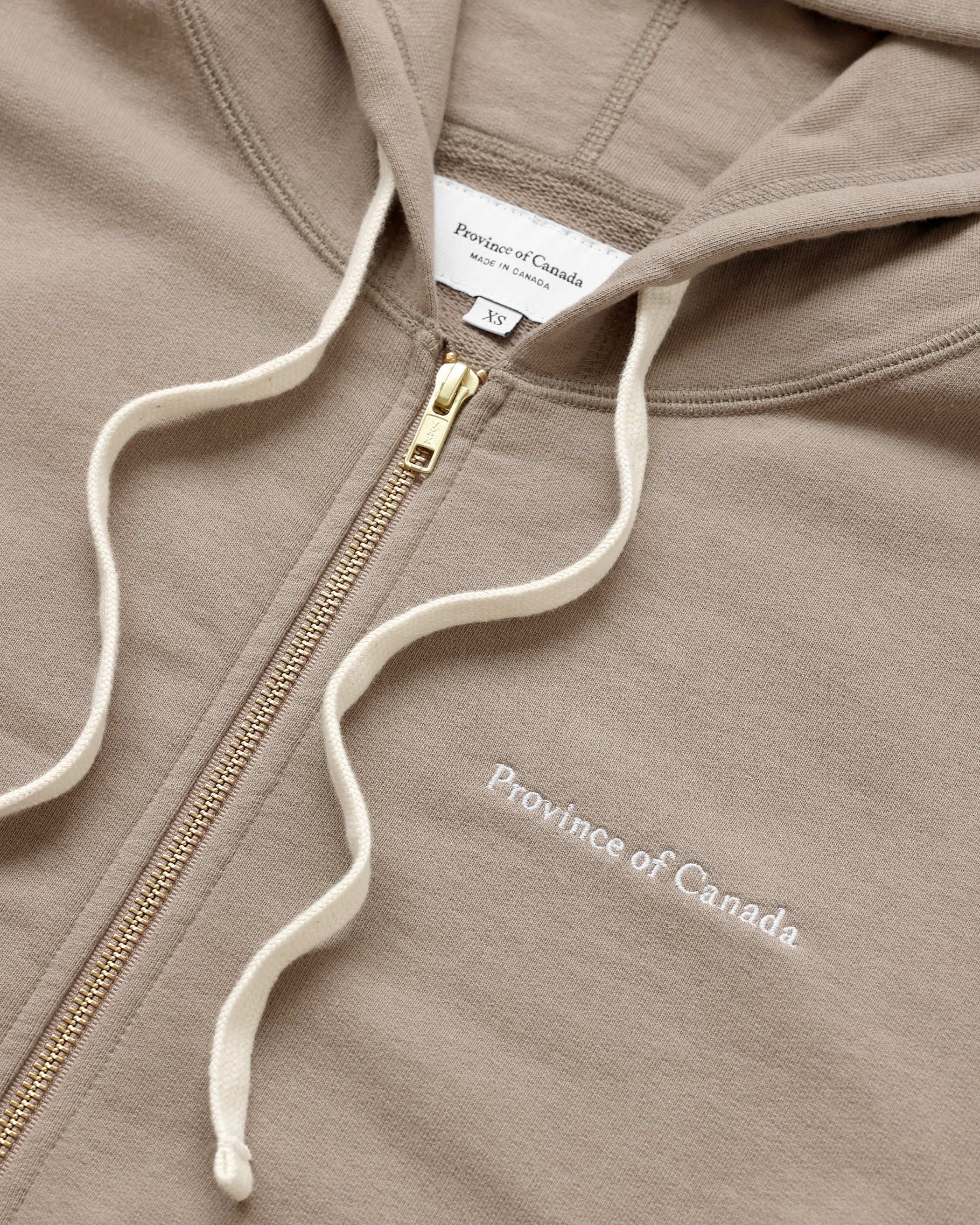 Made in Canada 100% Cotton French Terry Zip Hoodie Mocha Brown - Unisex - Province of Canada