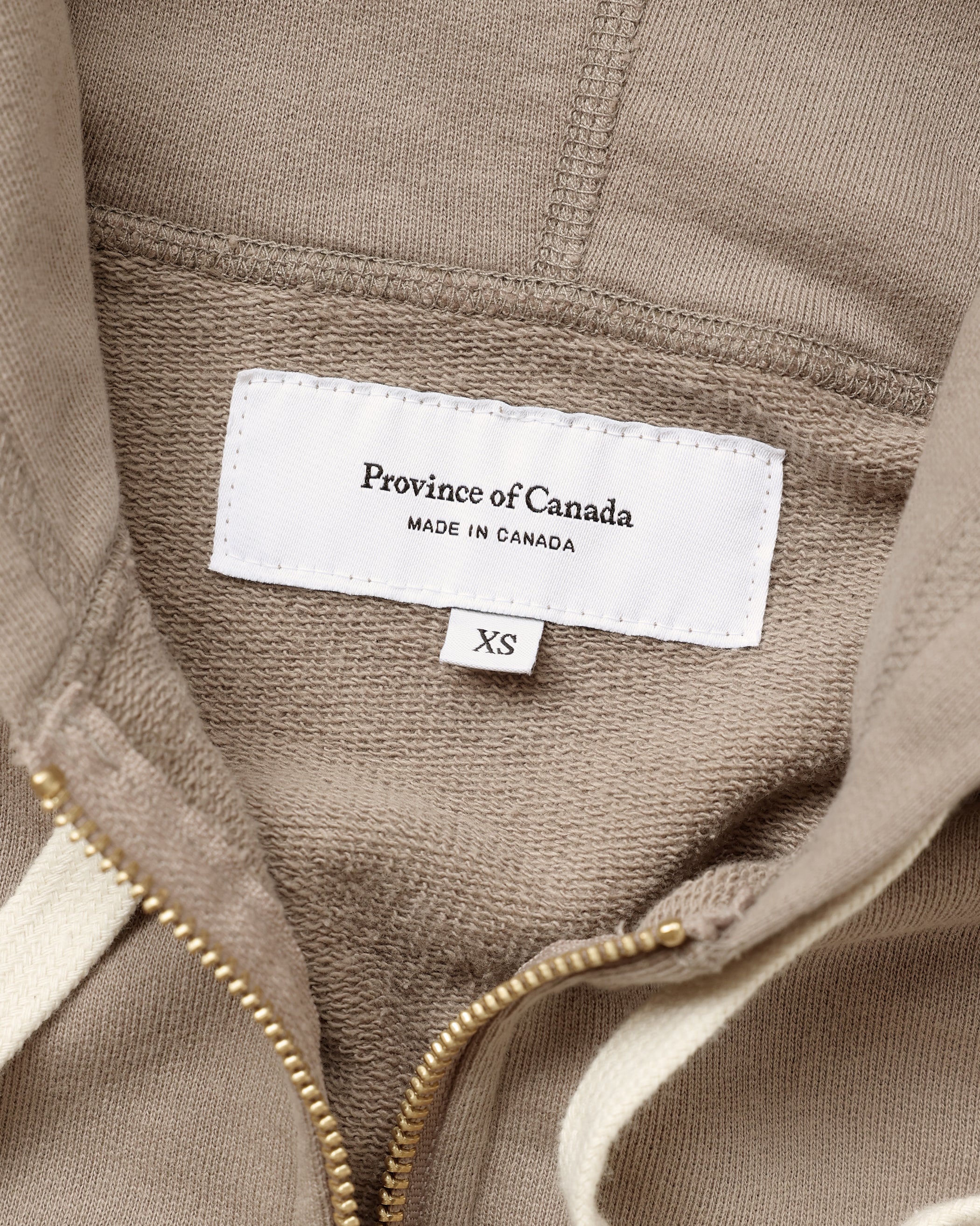 Made in Canada 100% Cotton French Terry Zip Hoodie Mocha Brown - Unisex - Province of Canada