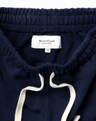 Made in Canada 100% Cotton Wide Leg Cropped French Terry Sweatpant Navy Blue - Unisex - Province of Canada