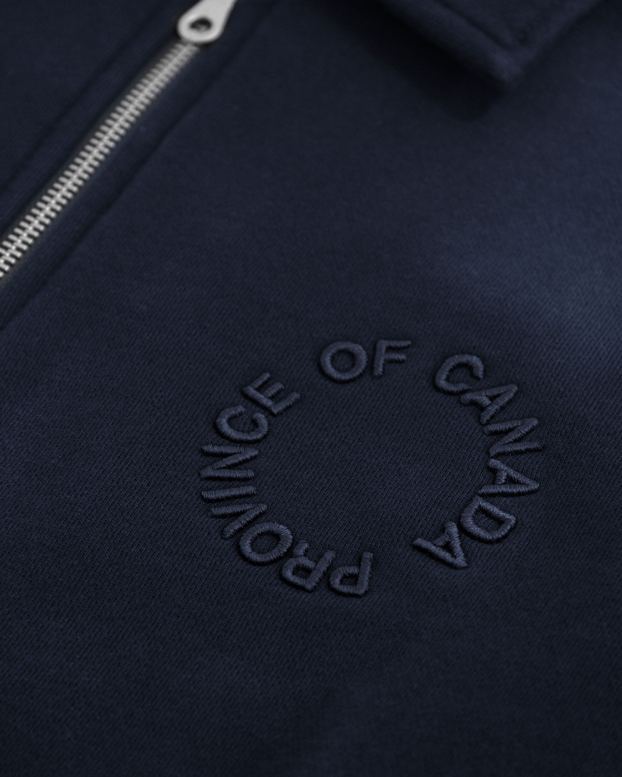 Made in Canada Half Zip Fleece Sweatshirt Navy - Unisex - Province of Canada