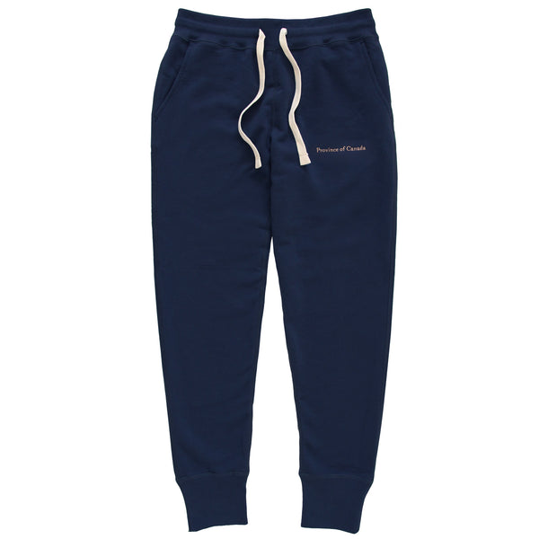 Made in Canada 100% Cotton Skinny French Terry Sweatpant Navy - Unisex