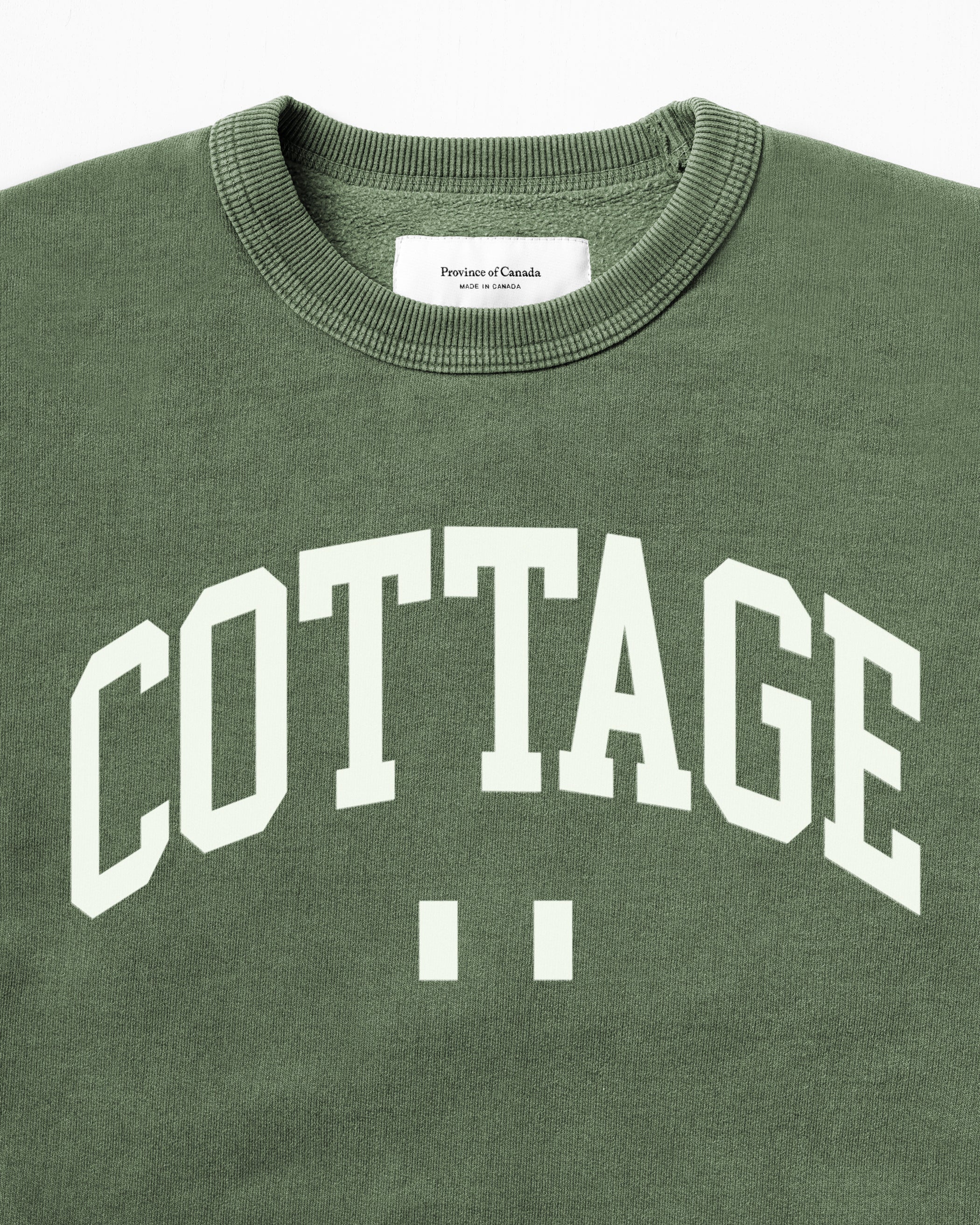 Made in Canada Cottage Fleece Sweatshirt Washed Olive Green - Province of Canada