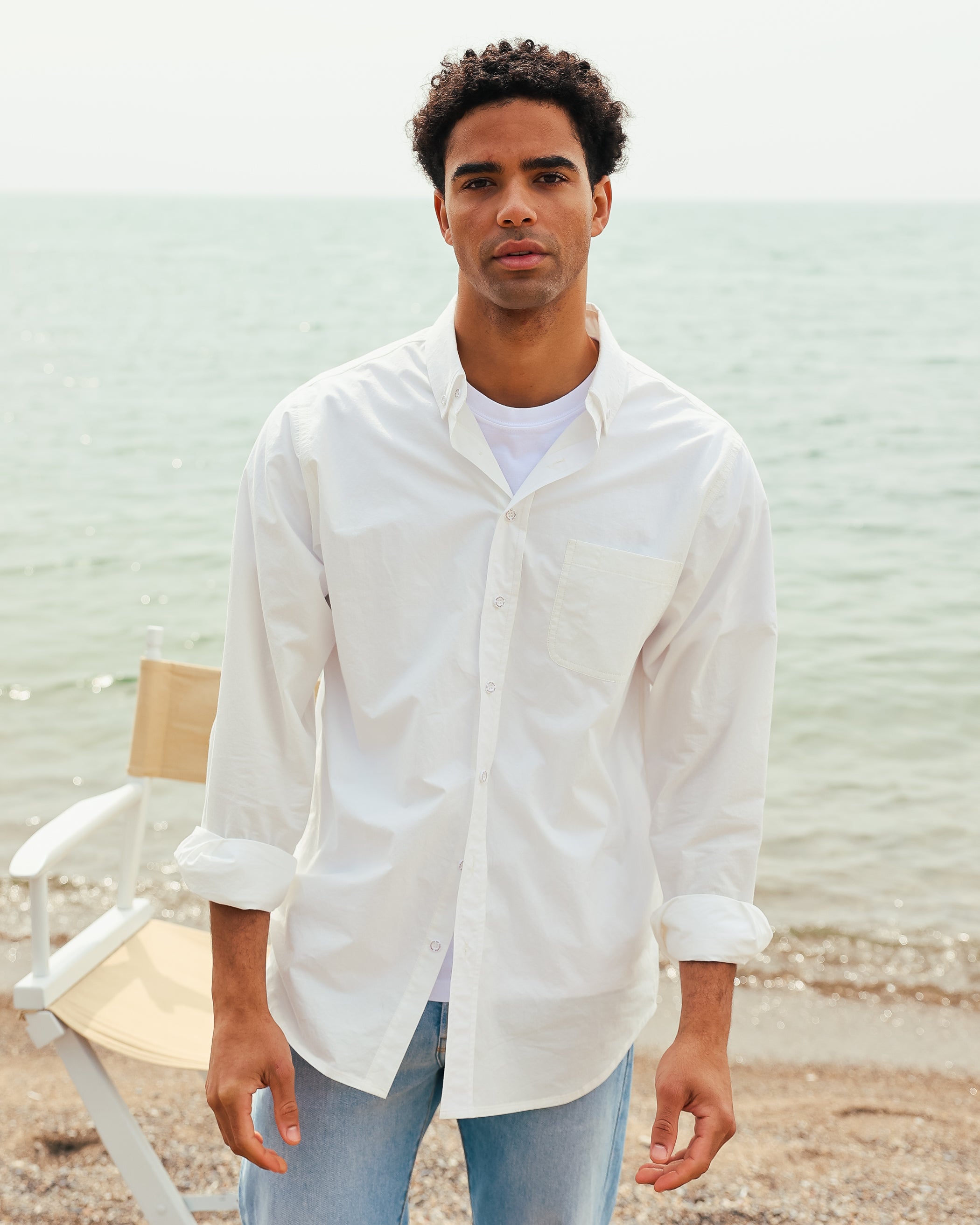 Made in Canada 100% Cotton Washed Poplin Shirt White - Unisex - Province of Canada