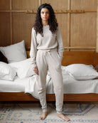 Made in Canada 100% Certified Organic Cotton Fine Ribbed Long Sleeve Tee Oatmeal - Unisex - Province of Canada