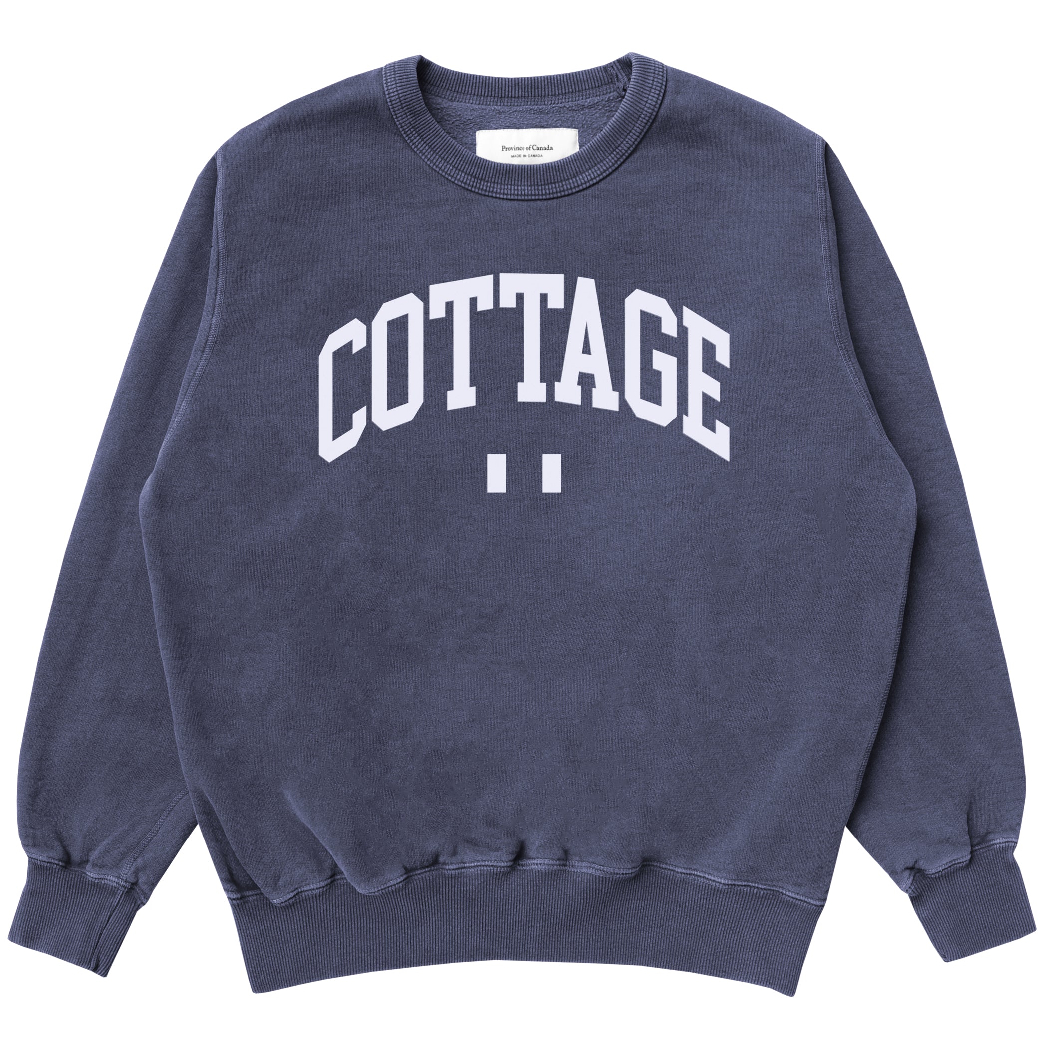 Made in Canada Navy Blue Cottage Fleece Sweatshirt Washed - Province of Canada