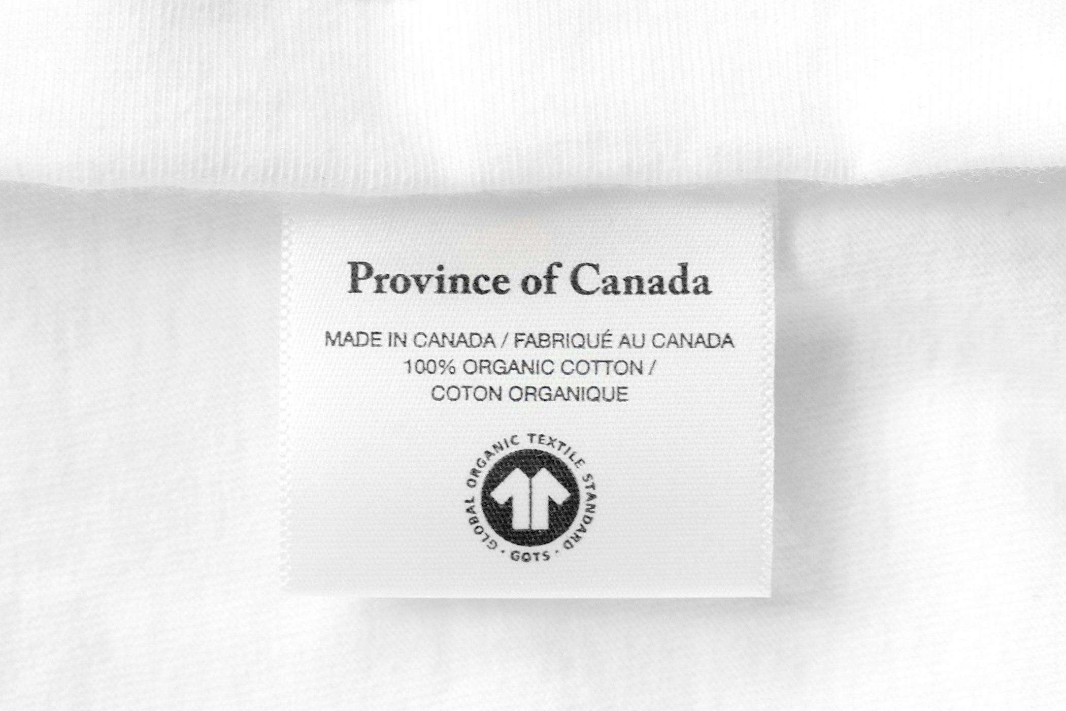 Monday Crop Top Tee White - Made in Canada - Province of Canada