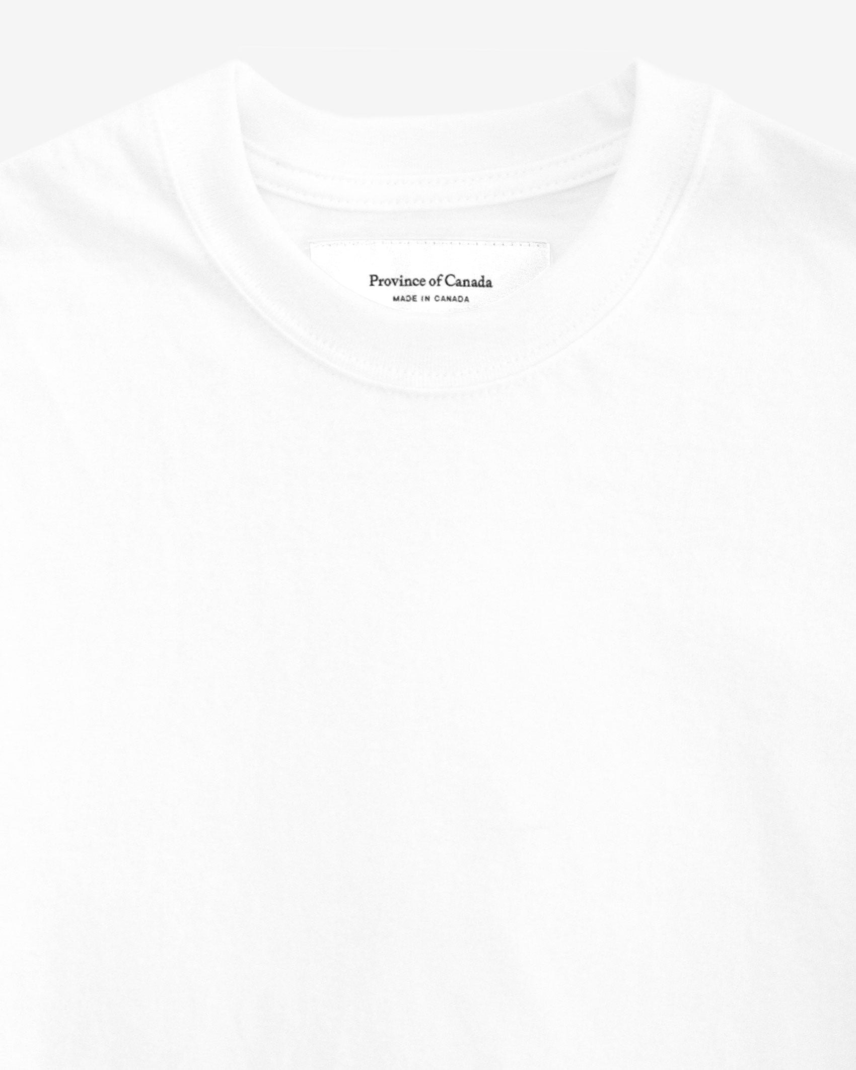 Made in Canada Organic Cotton Monday Long Sleeve Tee White - Unisex - Province of Canada