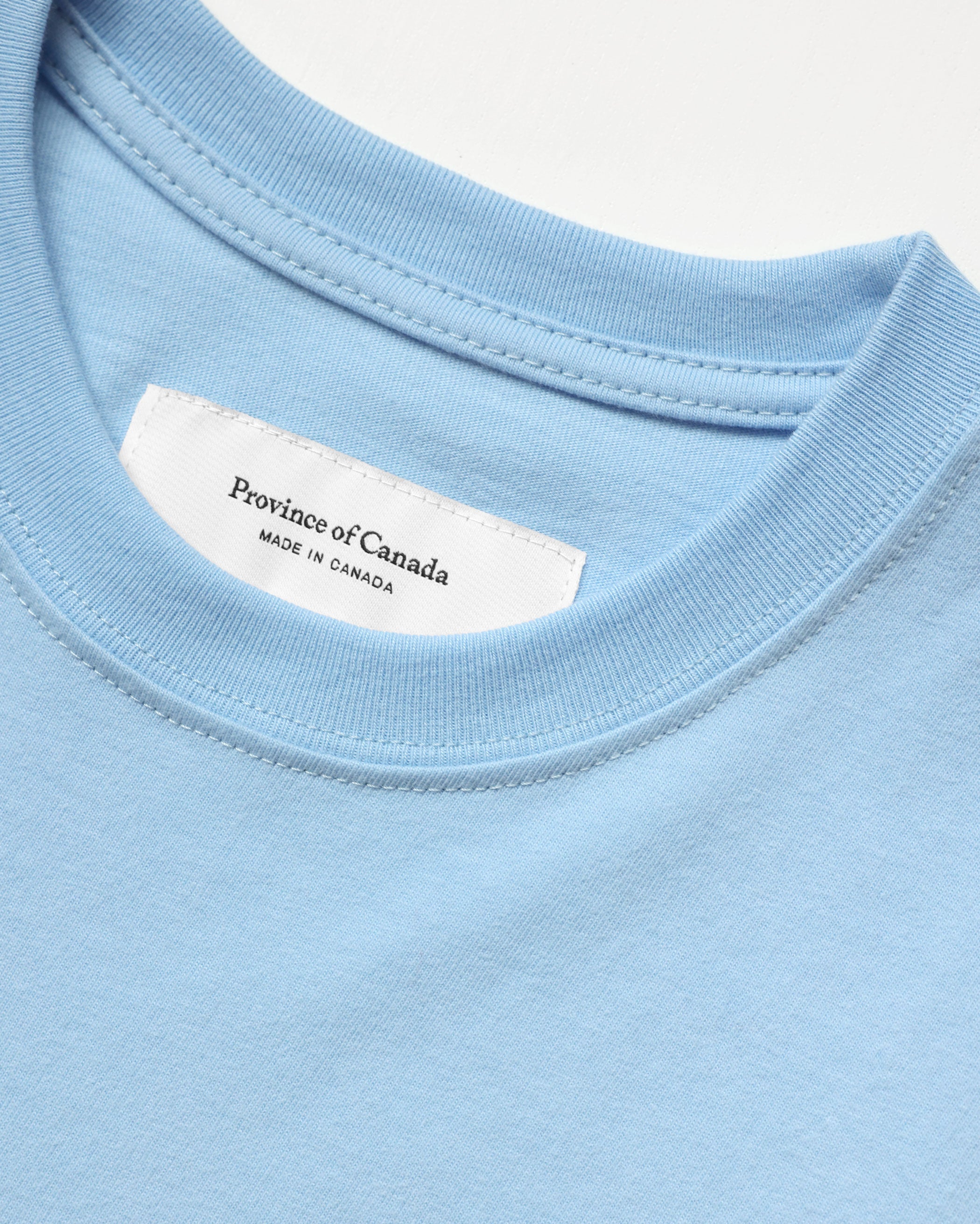 Made in Canada 100% Organic Cotton Monday Crop Top Sky Blue - Unisex - Province of Canada