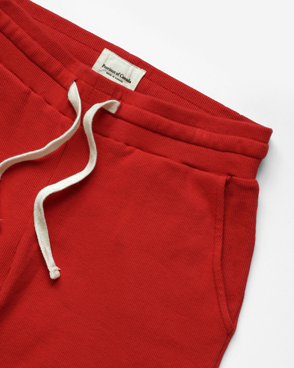 Made in Canada - Almost Pyjama Rib Pant Red - Unisex - Province of Canada