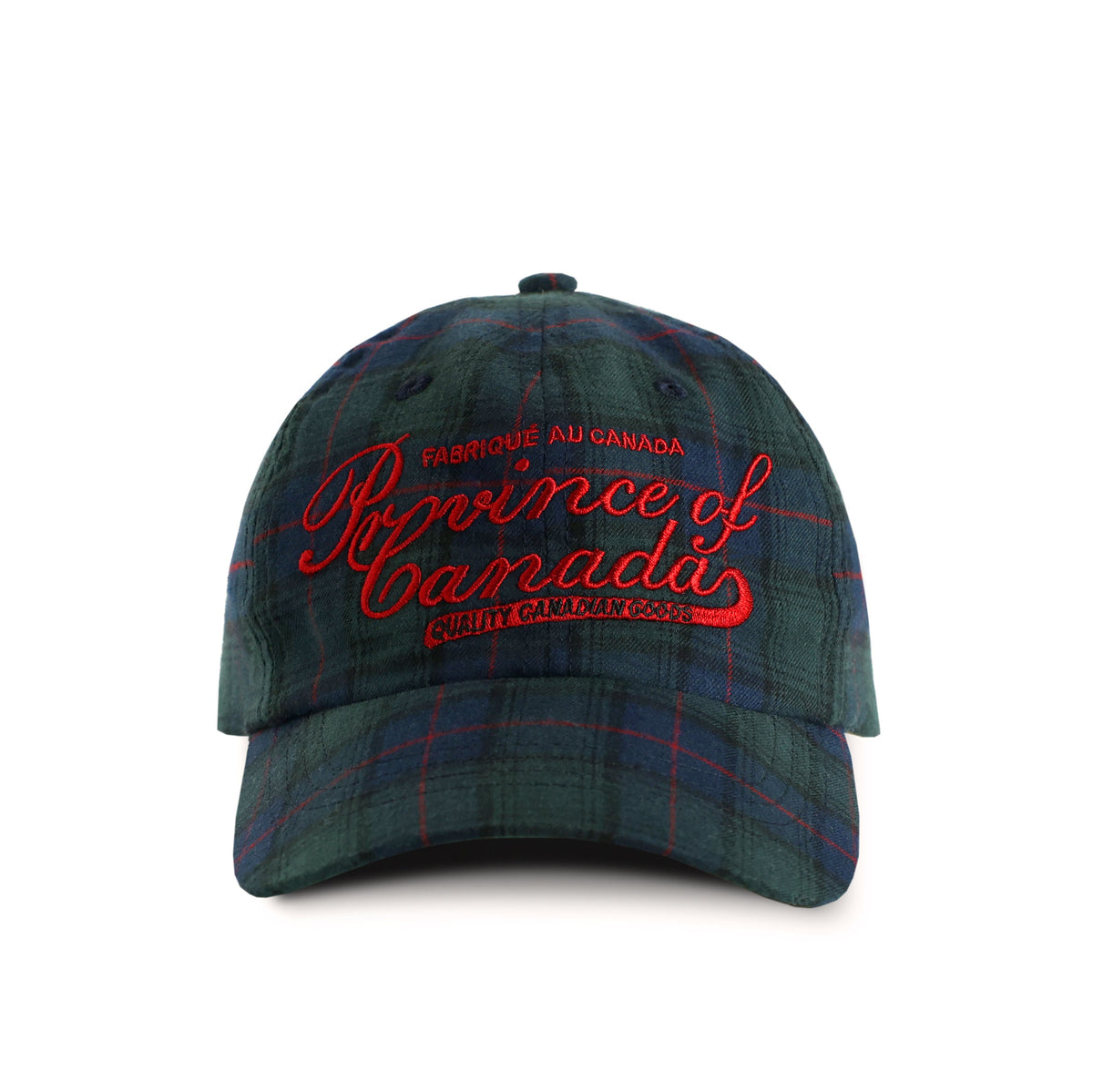 Made in Canada 100% Cotton Plaid Flannel Baseball Hat Red - Province of Canada
