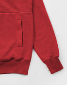 Made in Canada 100% Cotton Reverse Polar Fleece Pullover Red Unisex - Province of Canada