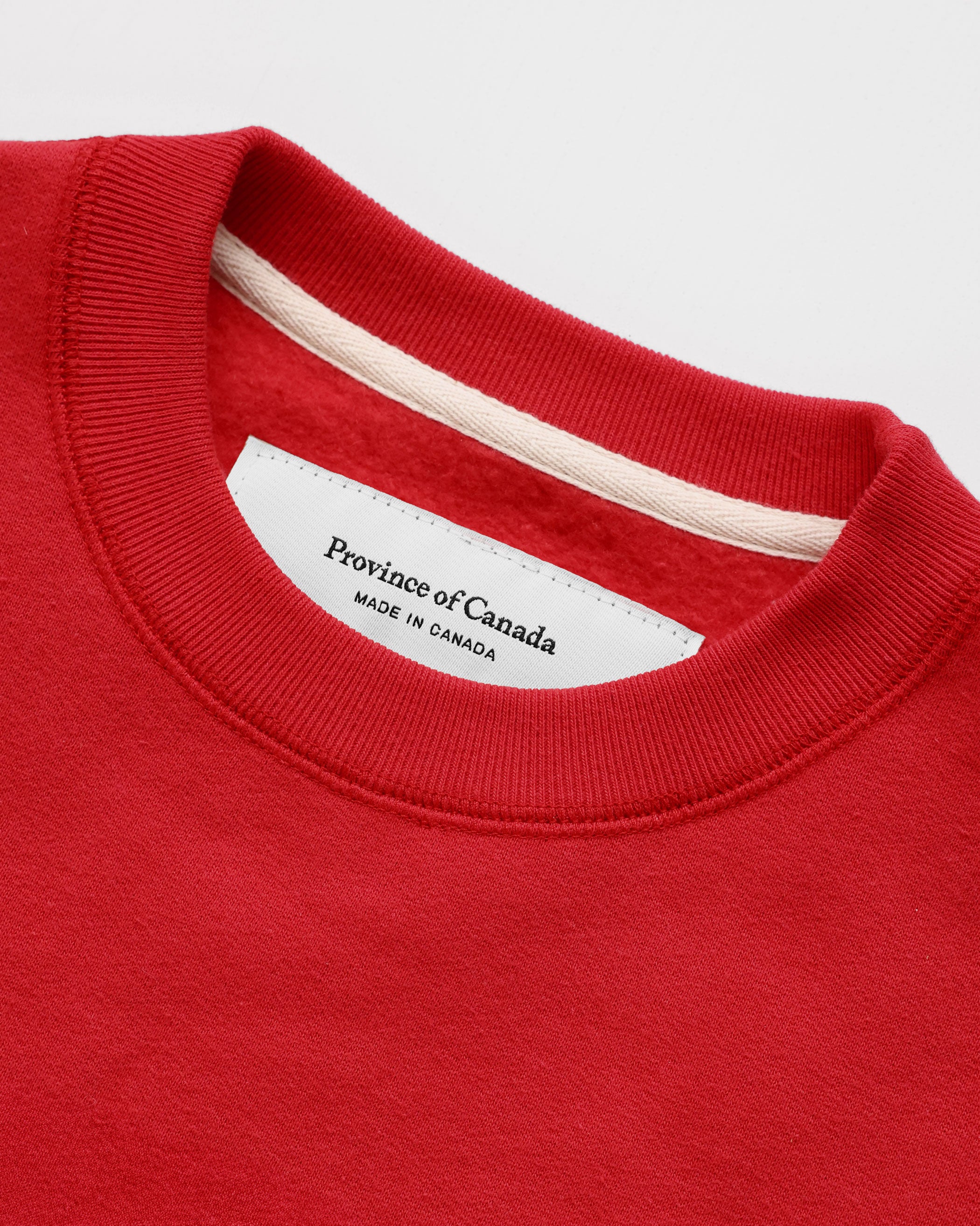 Made in Canada Flag Fleece Sweatshirt Red - Unisex - Province of Canada