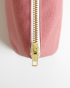 Made in Canada 100% Cotton Rosewood Pink Dusty Rose Makeup Cord Organizer Pouch - Province of Canada