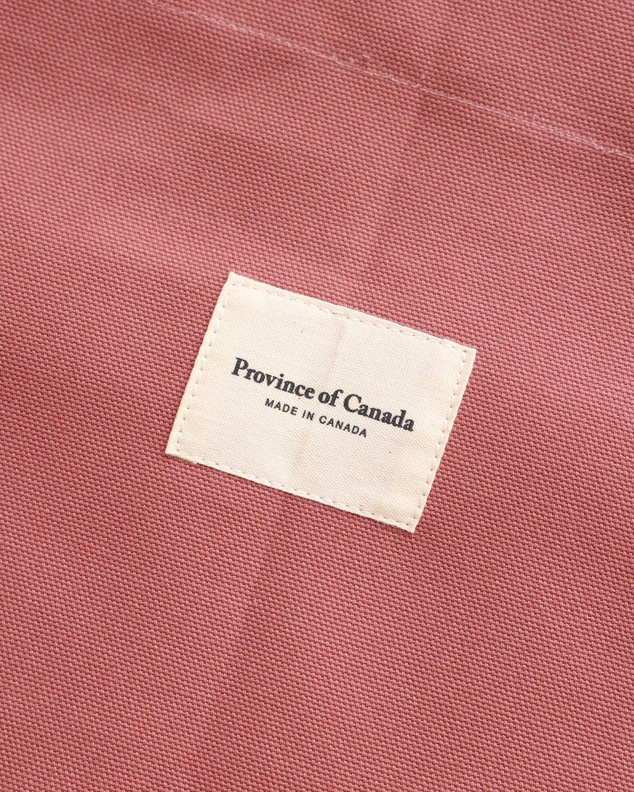 Made in Canada 100% Cotton Canvas Wordmark Tote Bag Rosewood Pink Dusty Rose Faded Red - Province of Canada