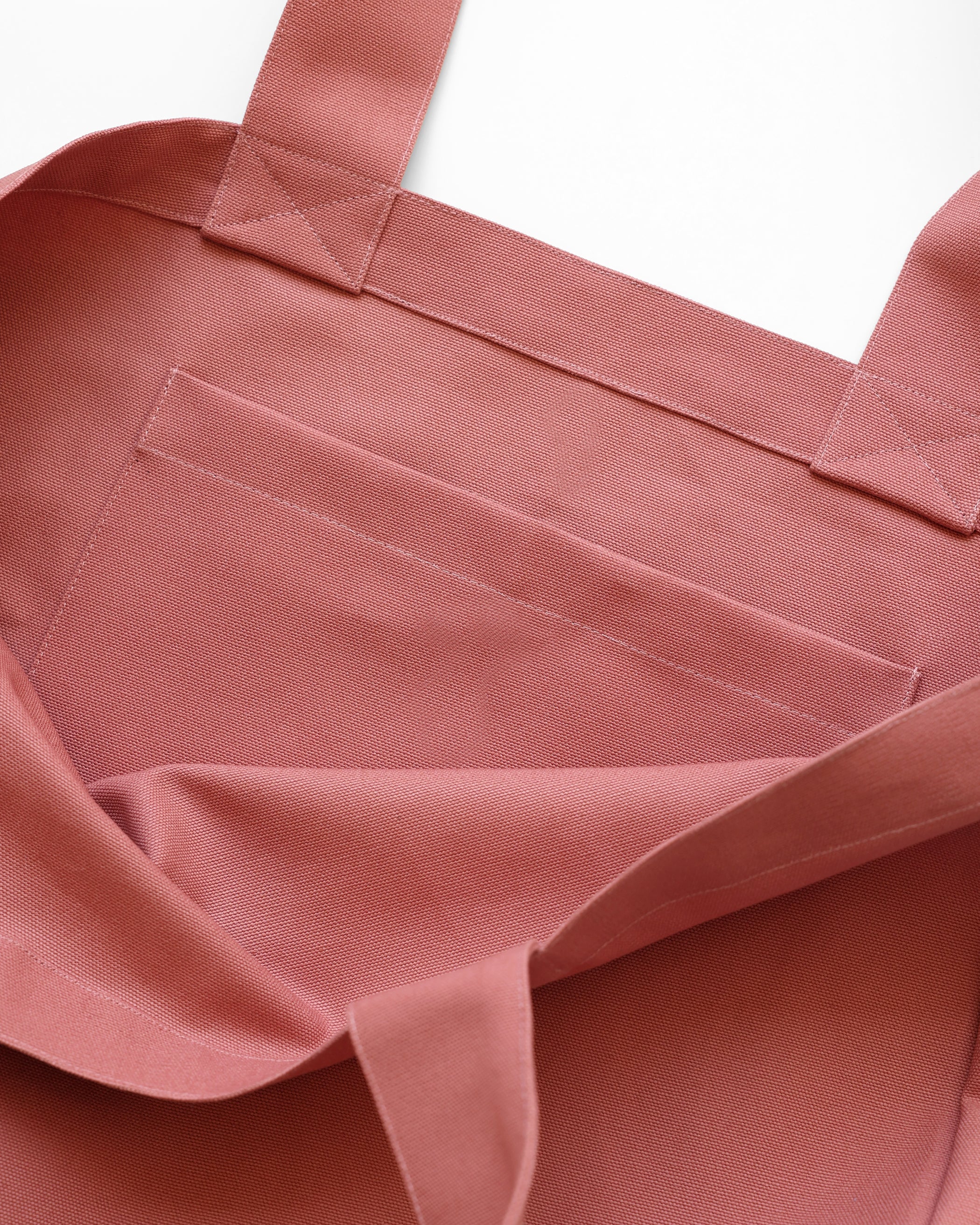 Made in Canada 100% Cotton Canvas Wordmark Tote Bag Rosewood Pink Dusty Rose Faded Red - Province of Canada