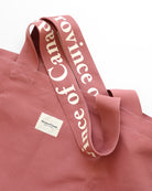 Made in Canada 100% Cotton Canvas Wordmark Tote Bag Rosewood Pink Dusty Rose Faded Red - Province of Canada