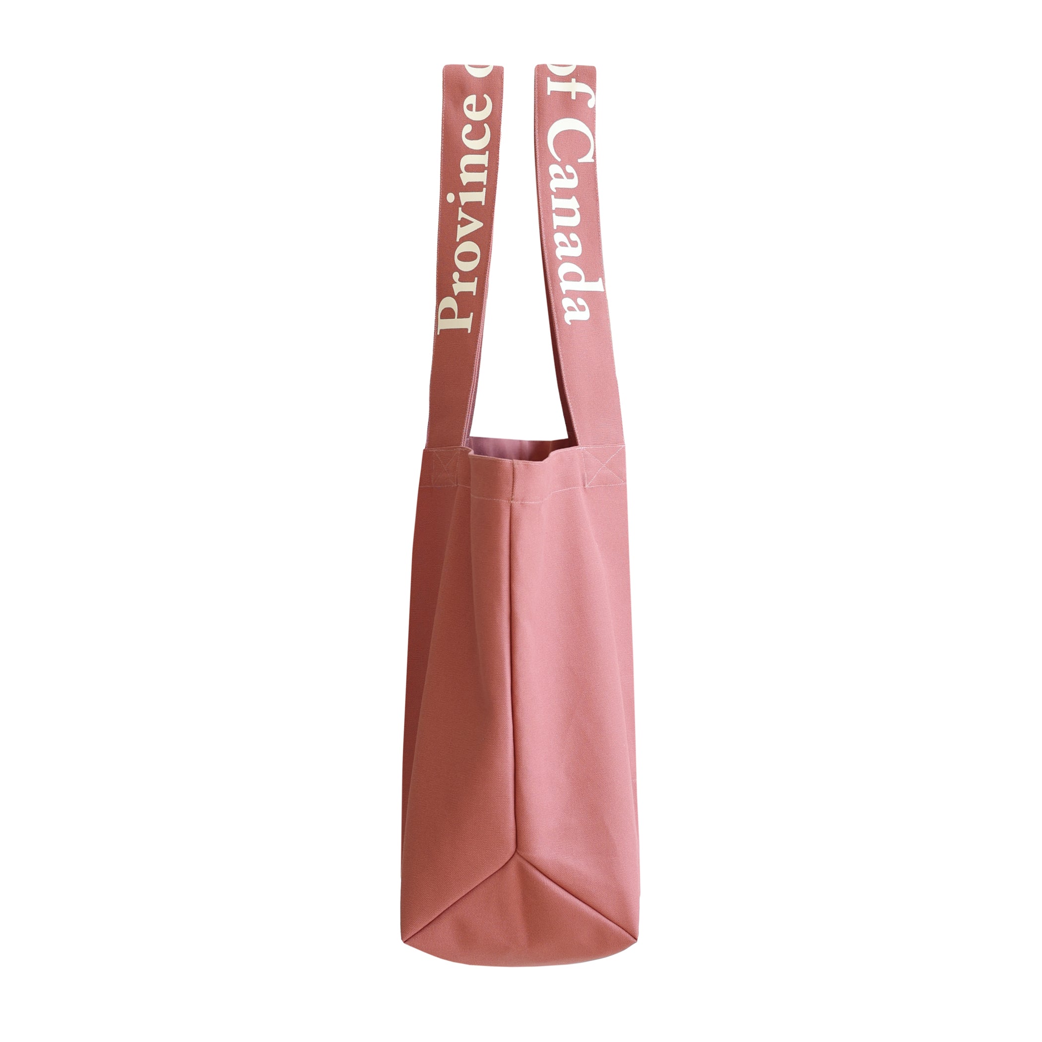 Made in Canada 100% Cotton Canvas Wordmark Tote Bag Rosewood Pink Dusty Rose Faded Red - Province of Canada
