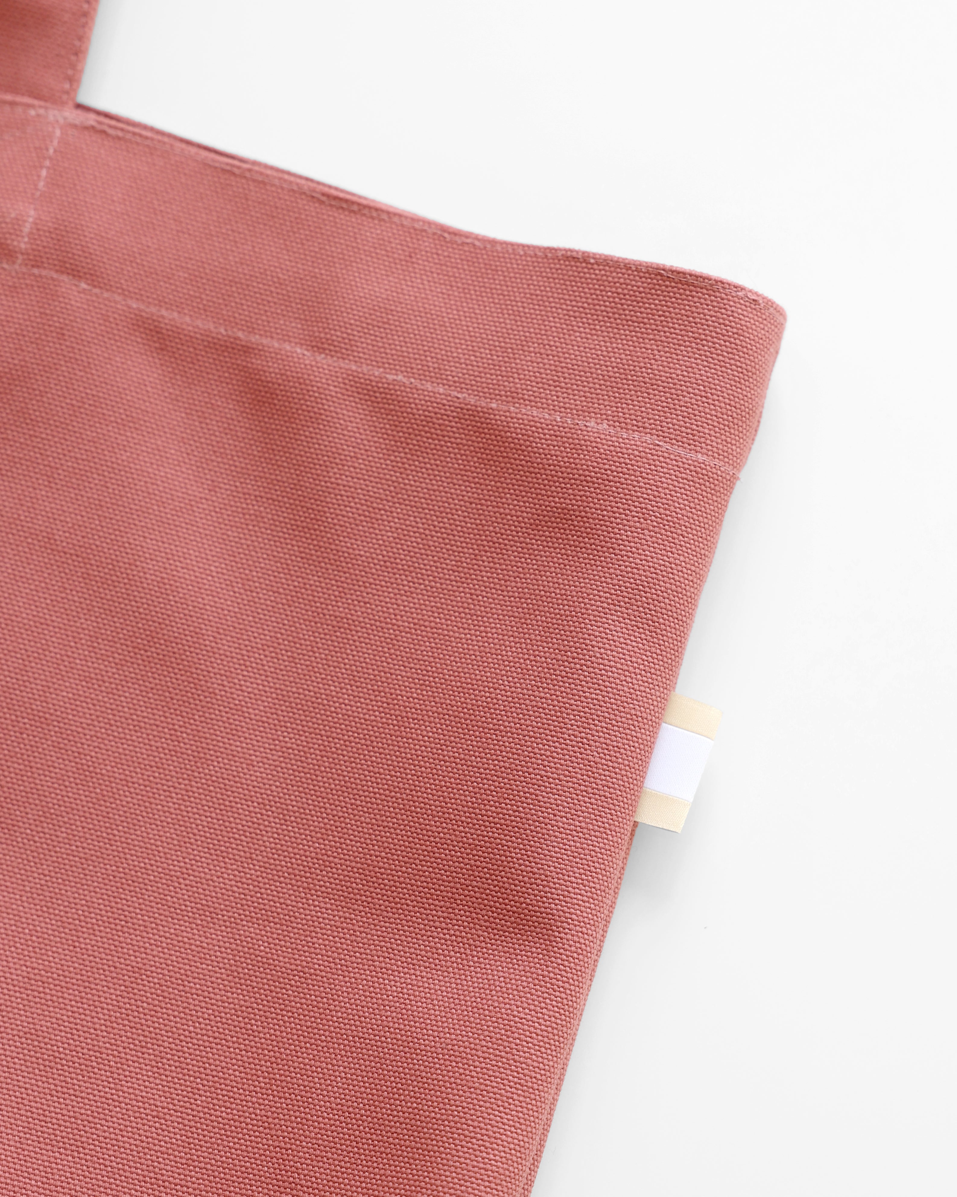 Made in Canada 100% Cotton Canvas Wordmark Tote Bag Rosewood Pink Dusty Rose Faded Red - Province of Canada