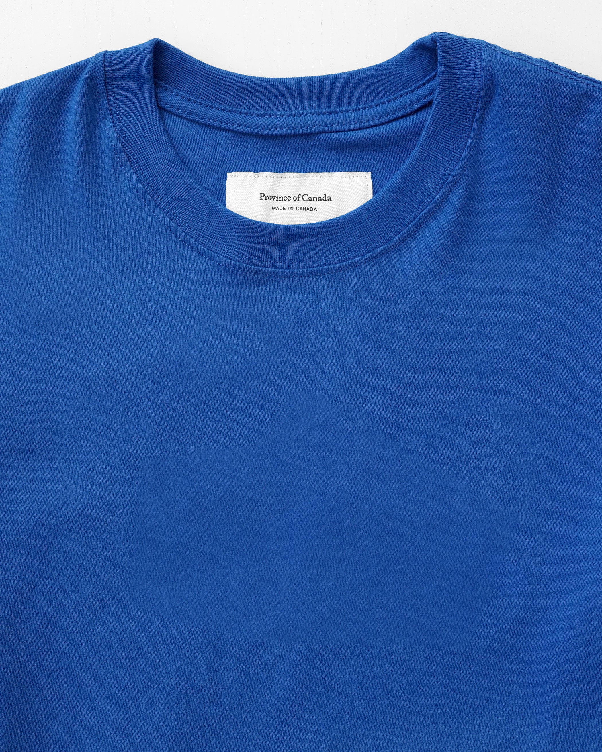 Made in Canada 100% Organic Cotton Monday Long Sleeve Tee T-Shirt Royal Blue - Province of Canada