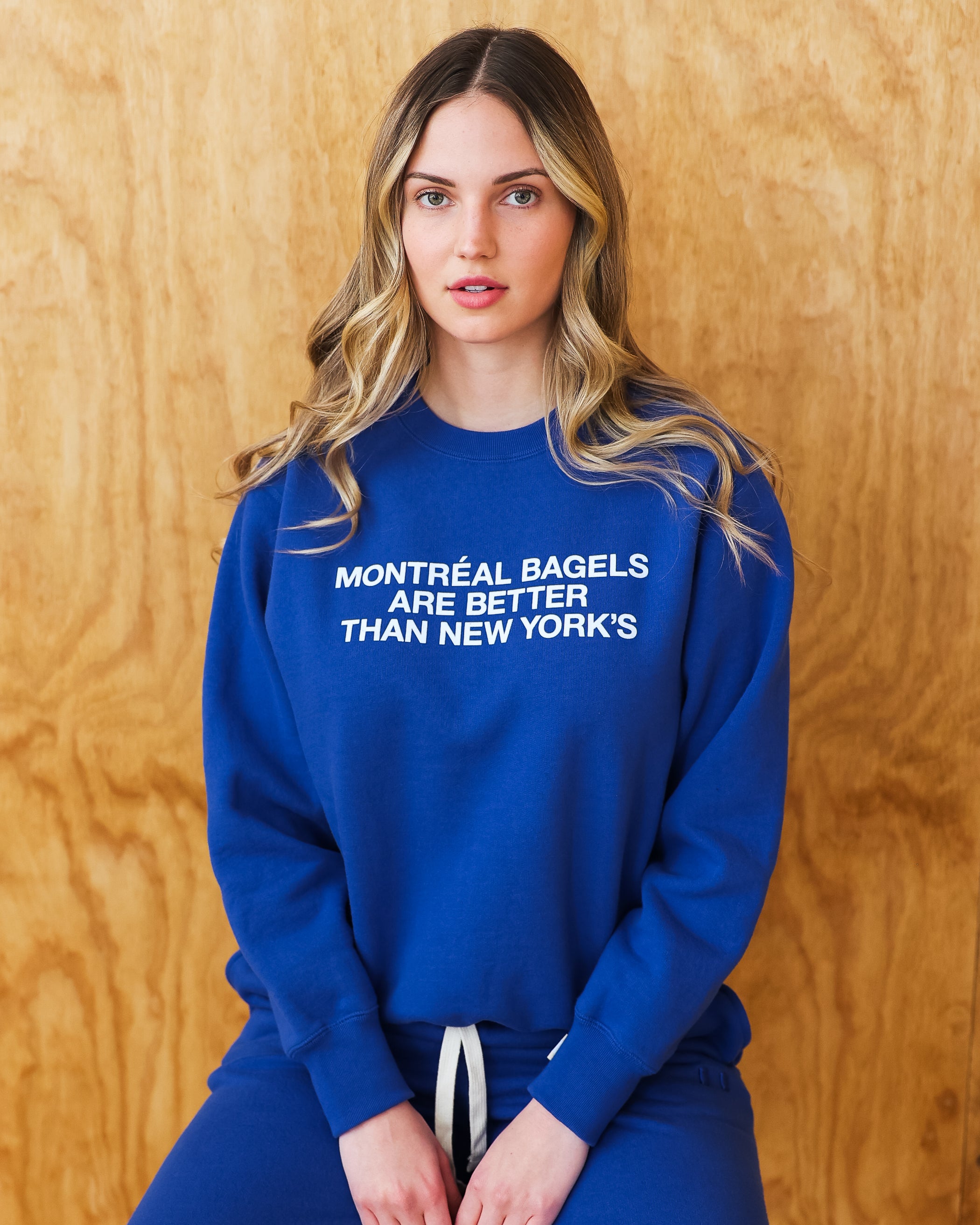Made in Canada Montreal Bagels Sweatshirt Royal - Unisex - Province of Canada