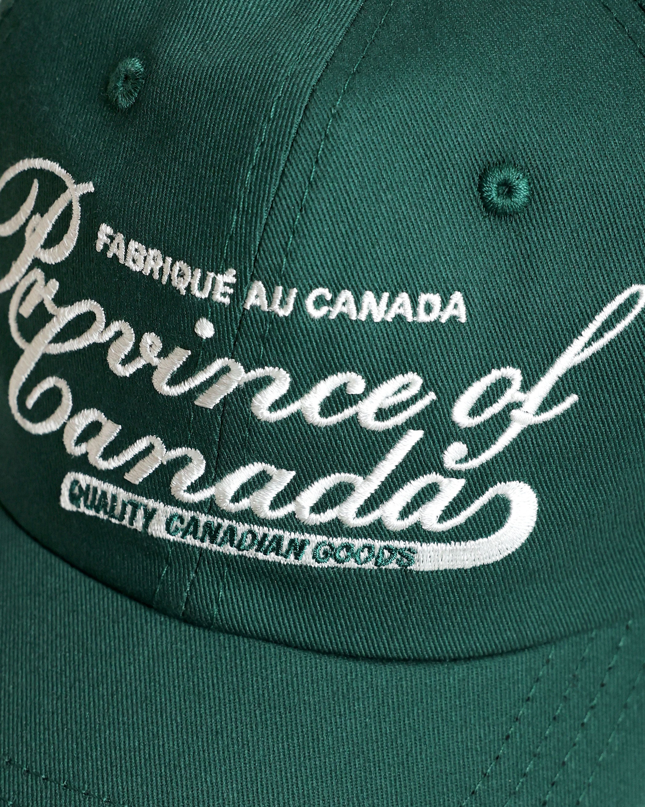 Made in Canada Script Logo Baseball Hat Forest - Province of Canada