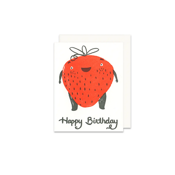 Strawberry Birthday Greeting Card - Made in Canada - Province of Canada
