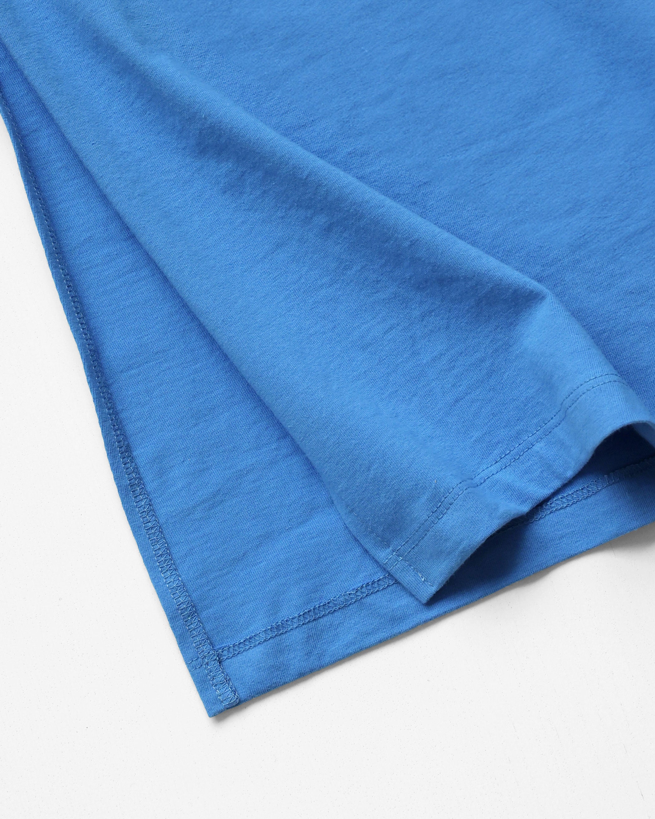 Made in Canada 100% Organic Cotton V-Neck Midi T-Shirt Dress Super Blue Province of Canada