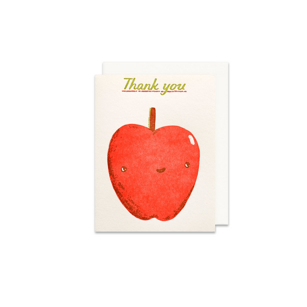 Thank you Apple Teacher's Greeting Card - Made in Canada - Province of Canada