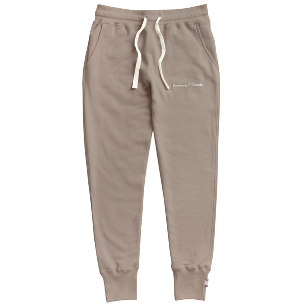 Made in Canada Skinny French Terry Sweatpant Truffle - Unisex - Province of Canada