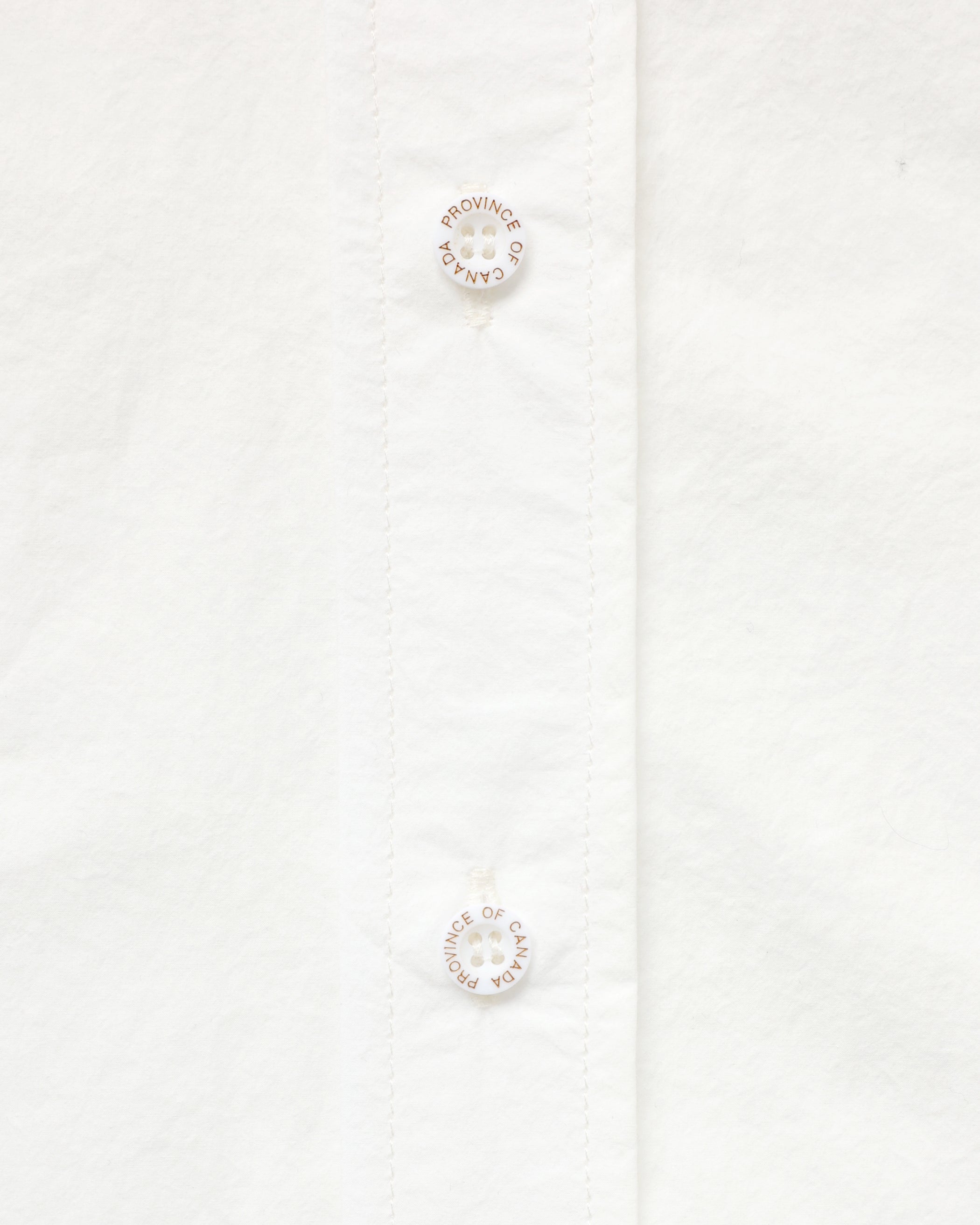 Made in Canada 100% Cotton Washed Poplin Shirt White - Unisex - Province of Canada