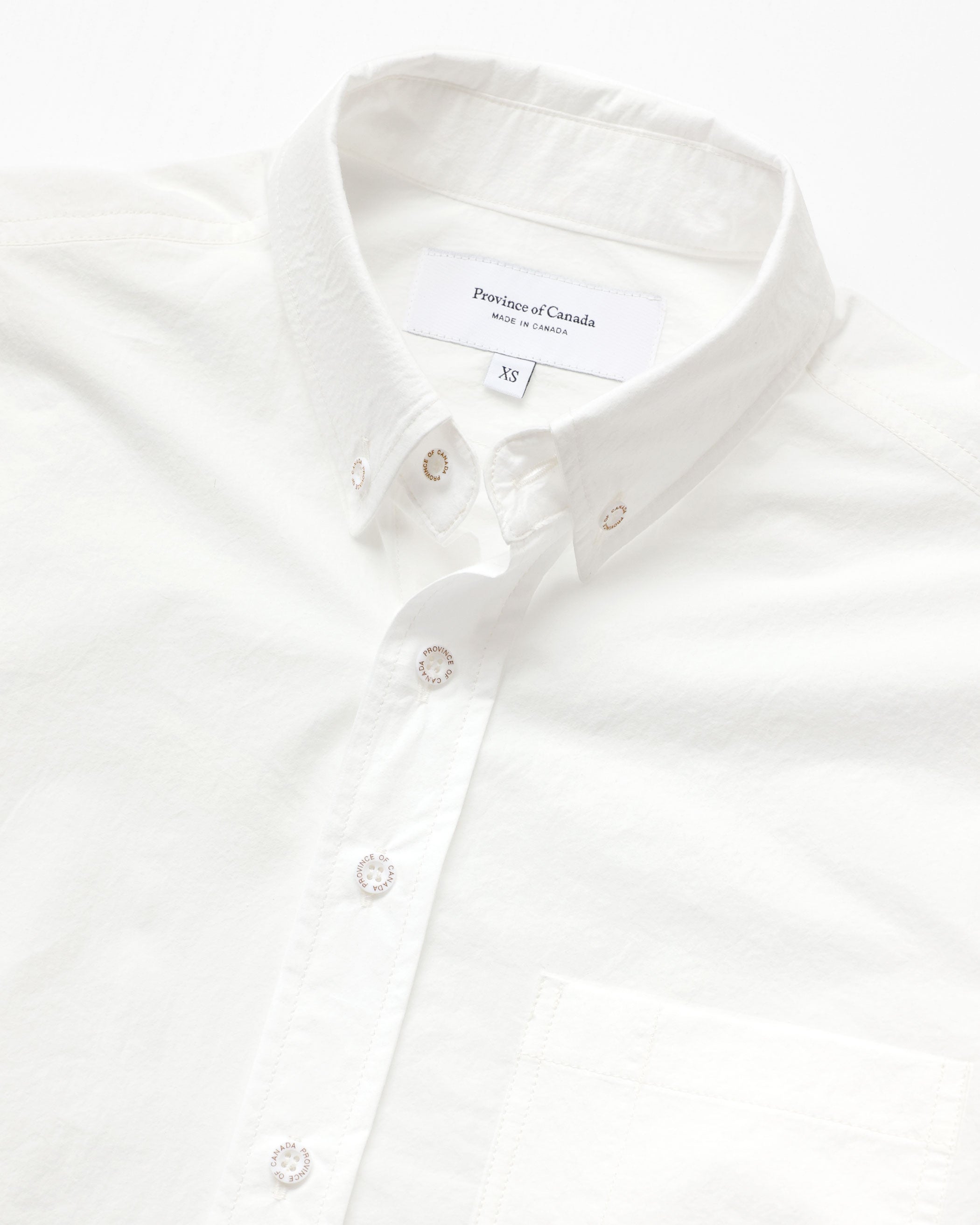 Made in Canada 100% Cotton Washed Poplin Shirt White - Unisex - Province of Canada