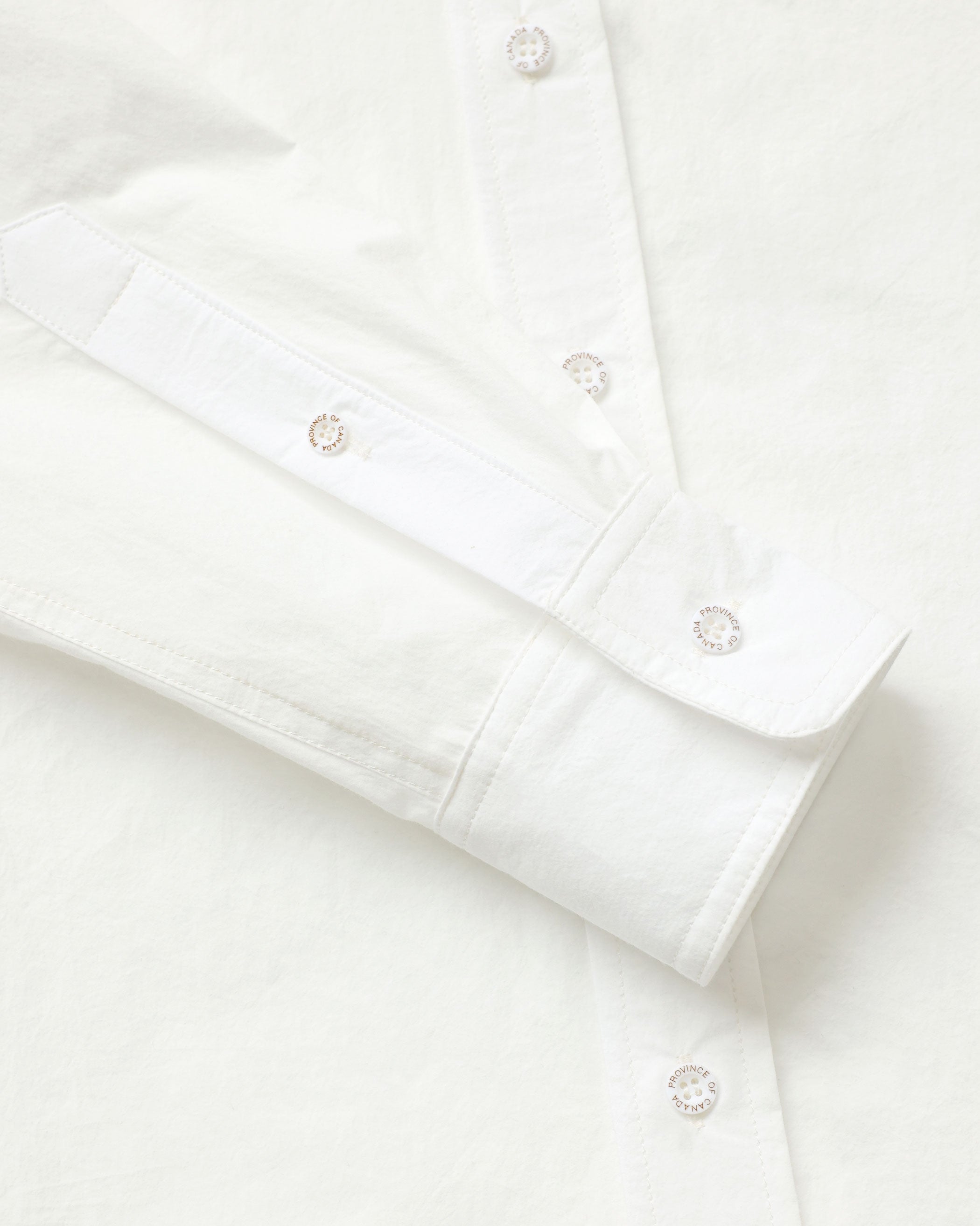 Made in Canada 100% Cotton Washed Poplin Shirt White - Unisex - Province of Canada