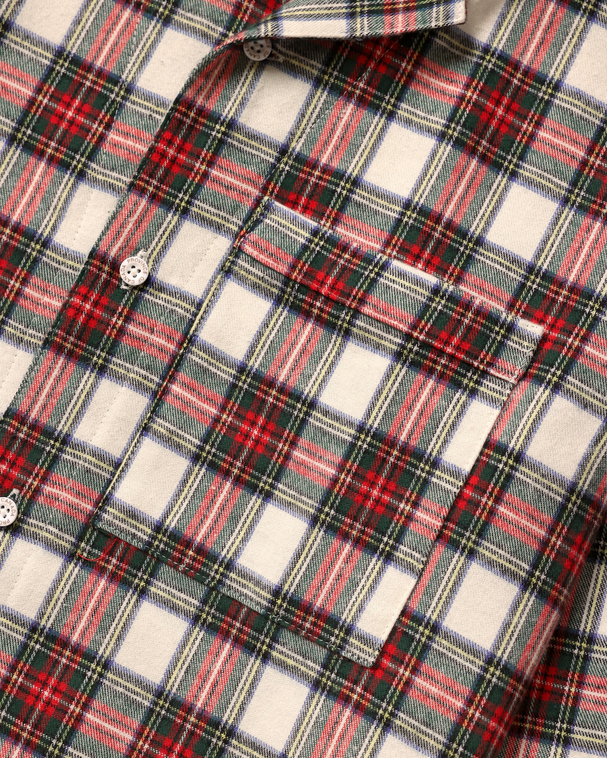 Made in Canada 100% Cotton Marley Plaid Flannel Pyjama Shirt - Unisex - Province of Canada