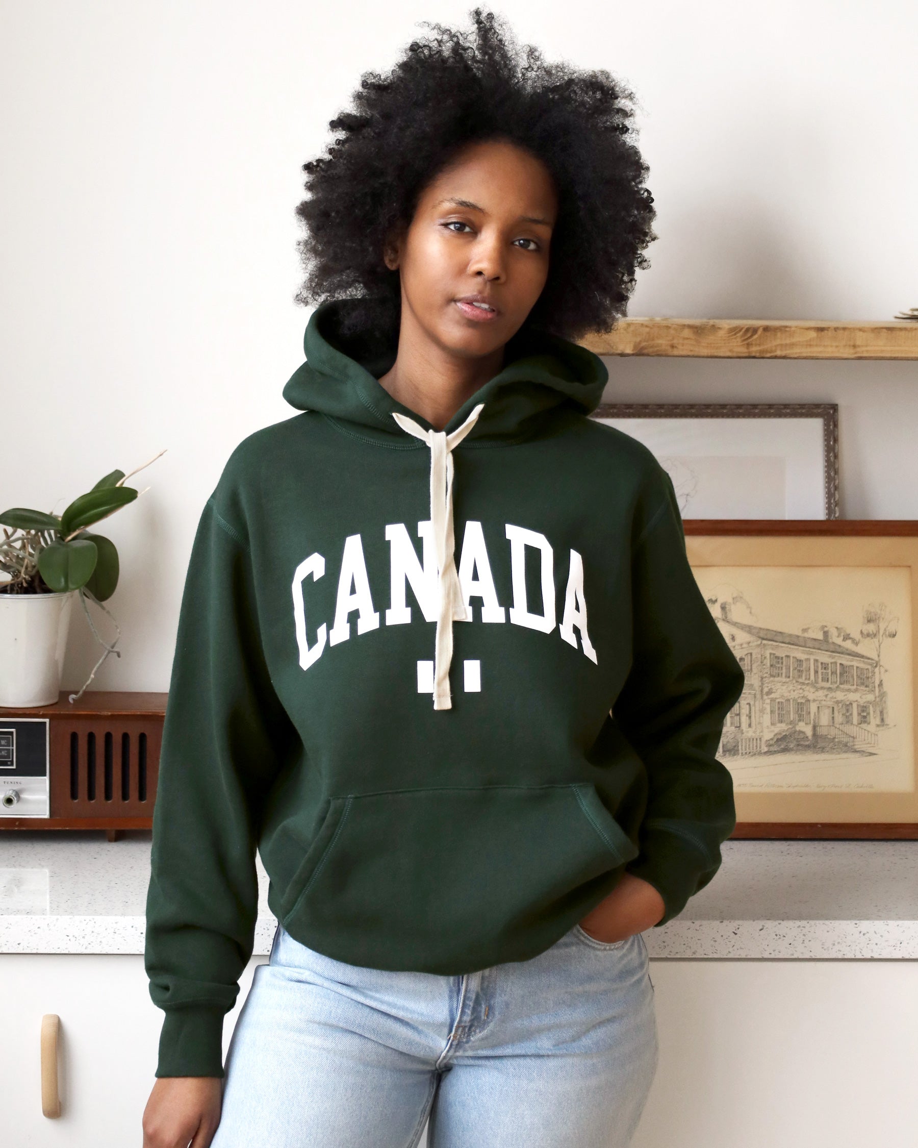 Made in Canada Canada Fleece Hoodie Forest - Unisex - Province of Canada