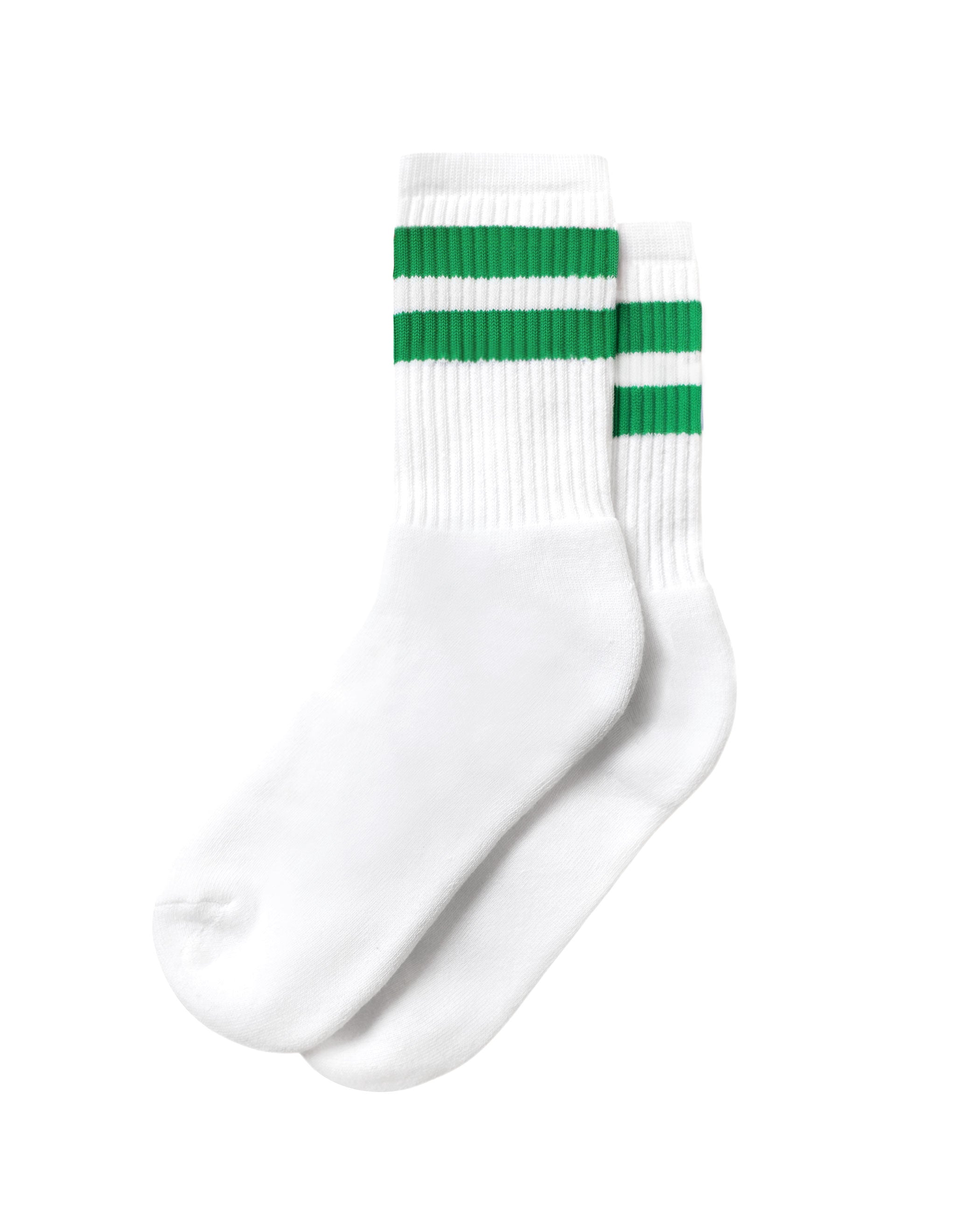 Made in Canada Cotton Stripe Crew Sock Green - Province of Canada