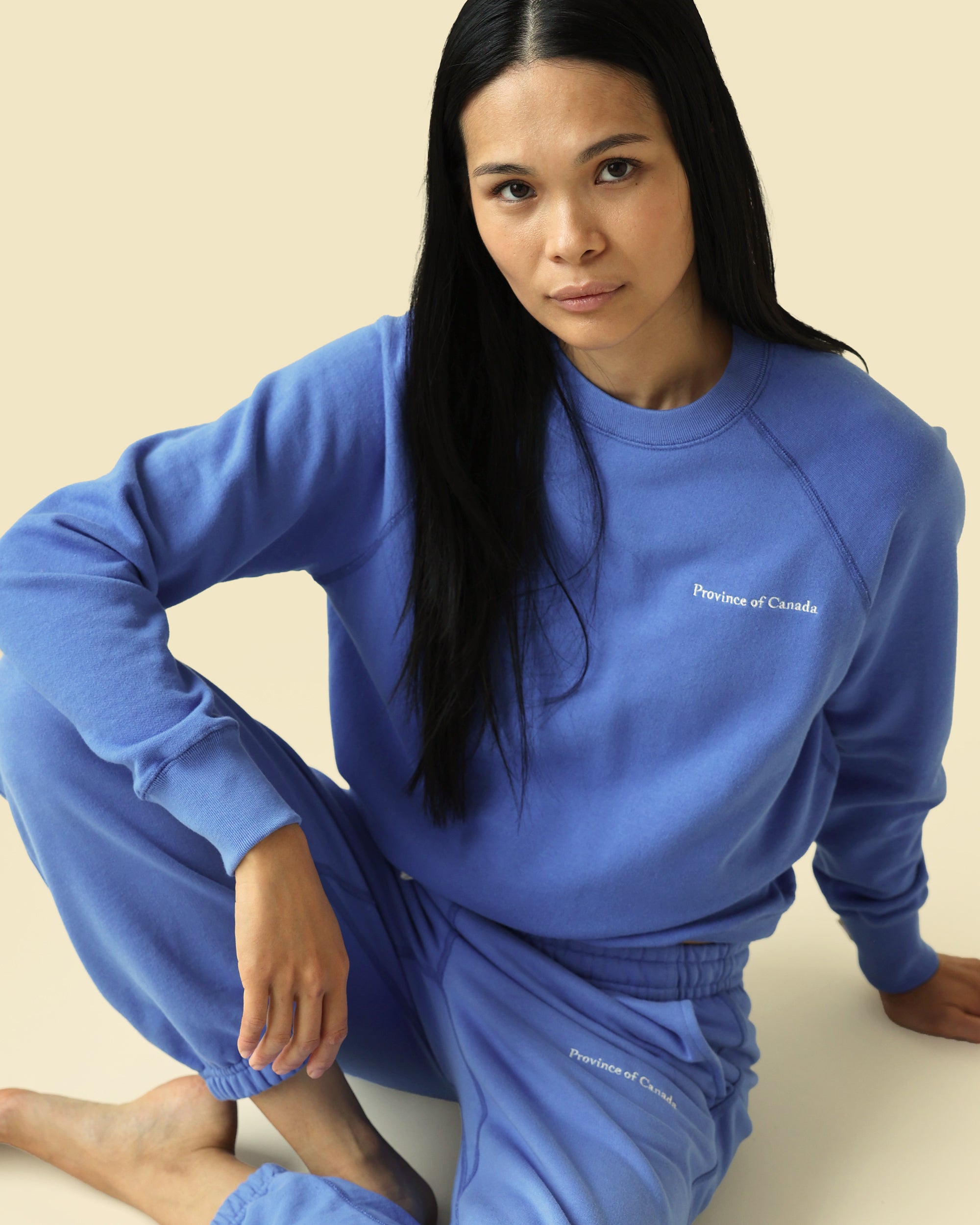 Made in Canada 100% Cotton French Terry Sweatshirt Cerulean Blue - Unisex - Province of Canada