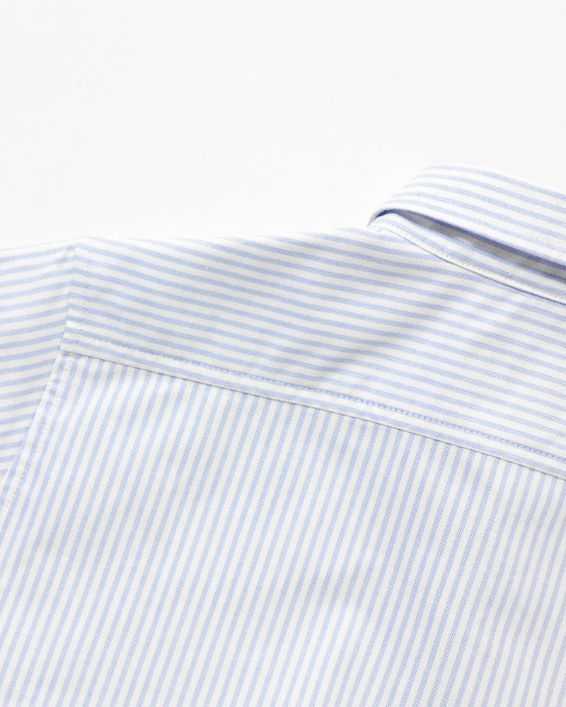 Made in Canada 100% Cotton Button Up Blue Oxford Stripe Dress Shirt Mens Unisex - Province of Canada